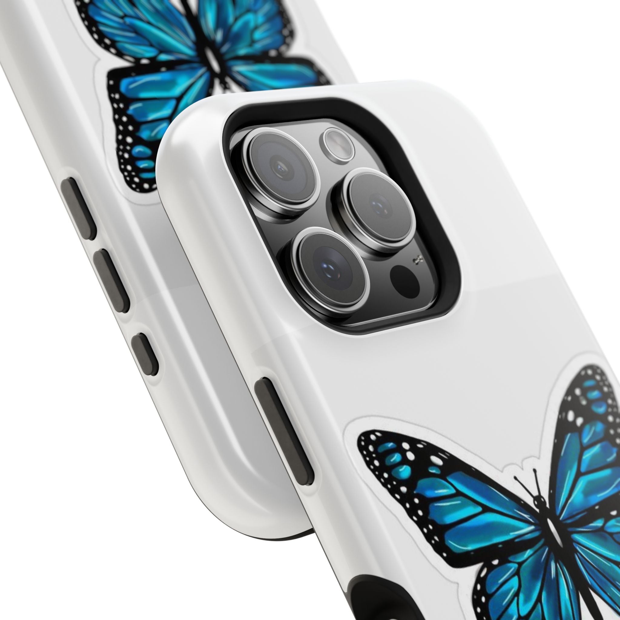 Blue Butterfly Magnetic Tough Case - Stylish Protection for Phone Lovers