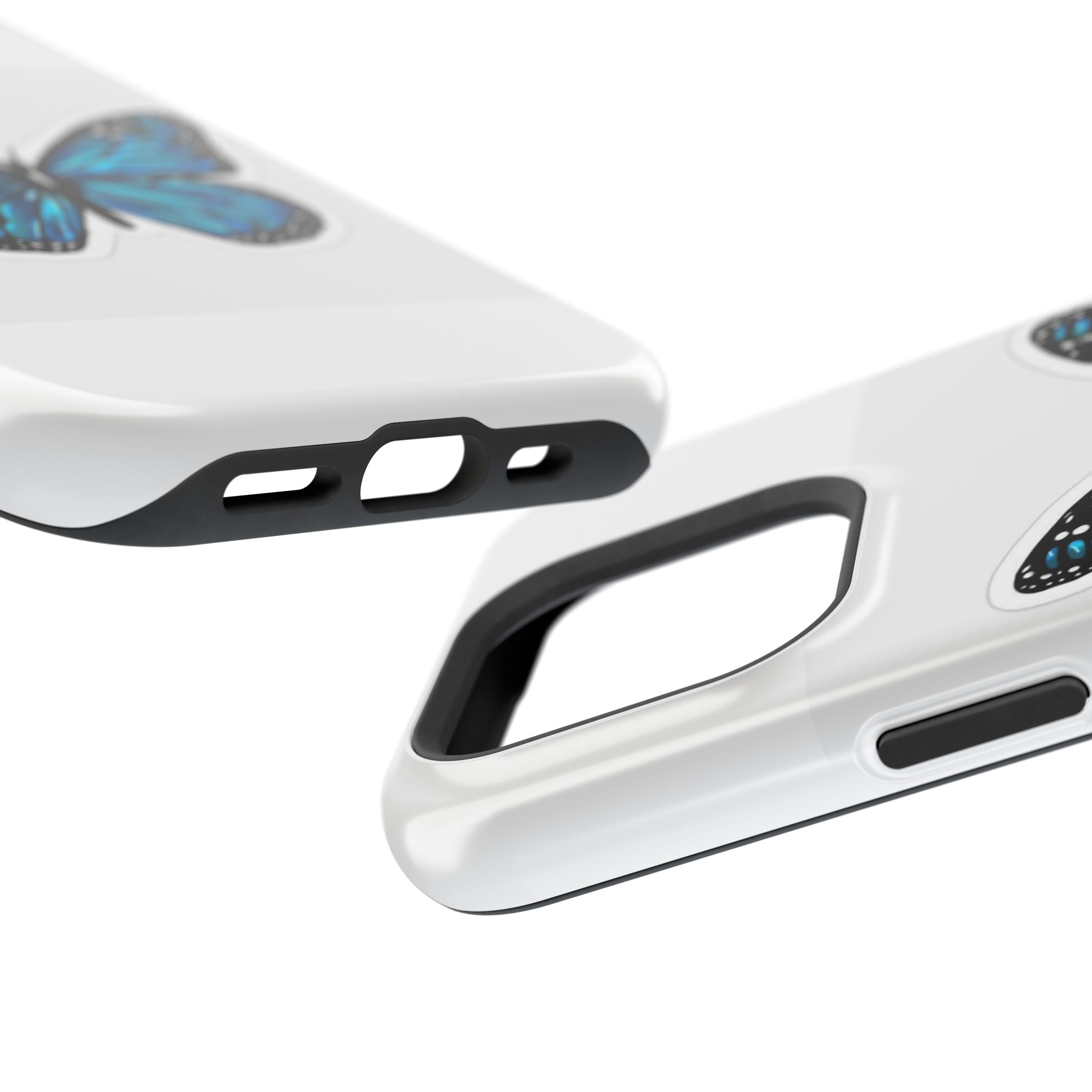 Blue Butterfly Magnetic Tough Case - Stylish Protection for Phone Lovers