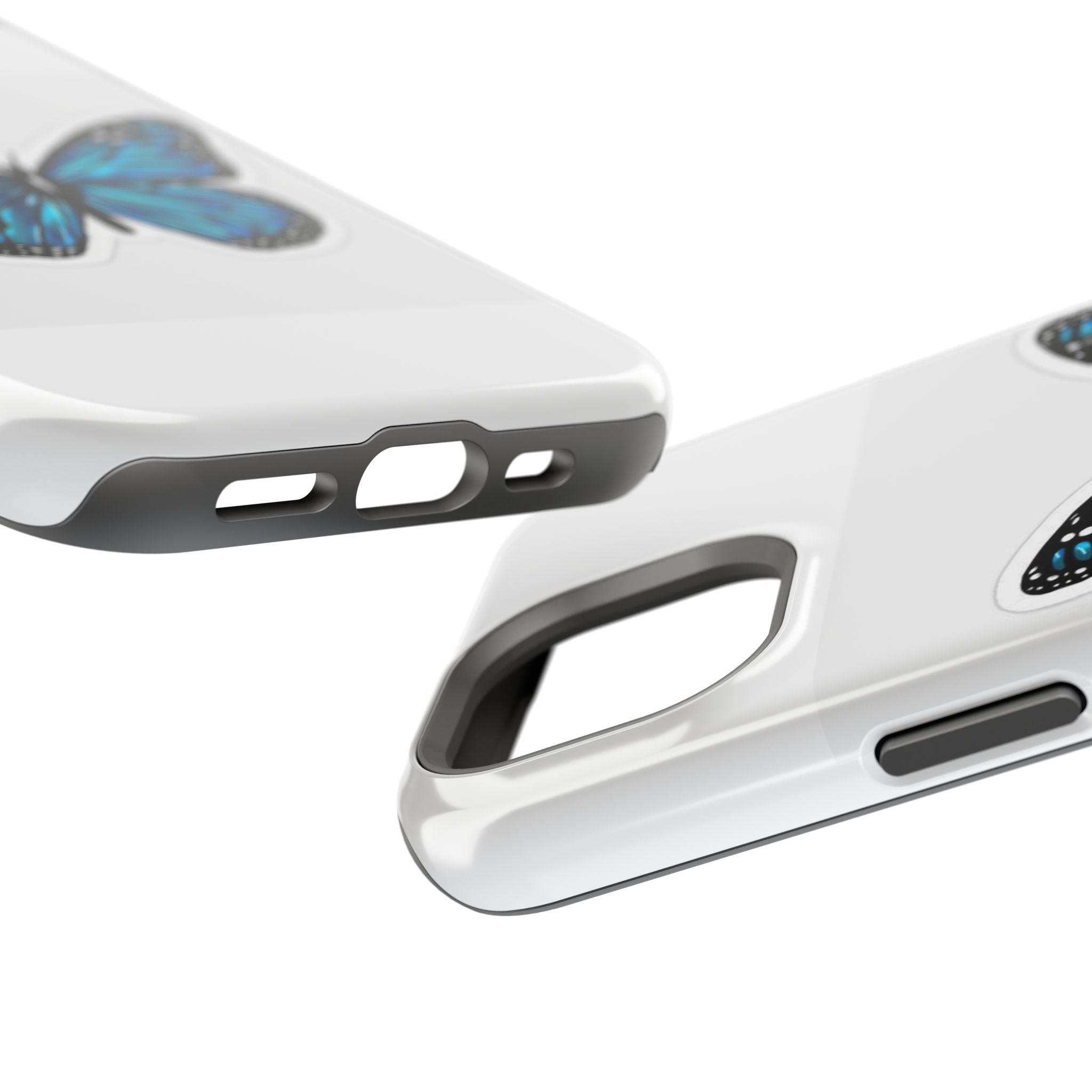Blue Butterfly Magnetic Tough Case - Stylish Protection for Phone Lovers