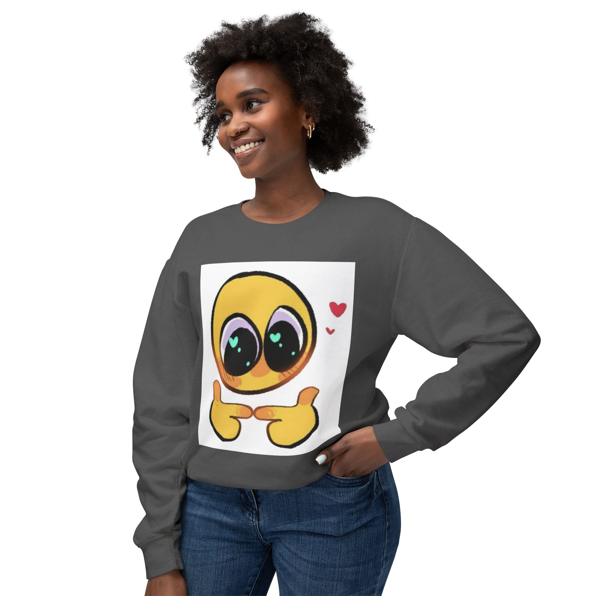 Cute Emoji Unisex Crewneck Sweatshirt - Perfect for Casual Wear and Gifts