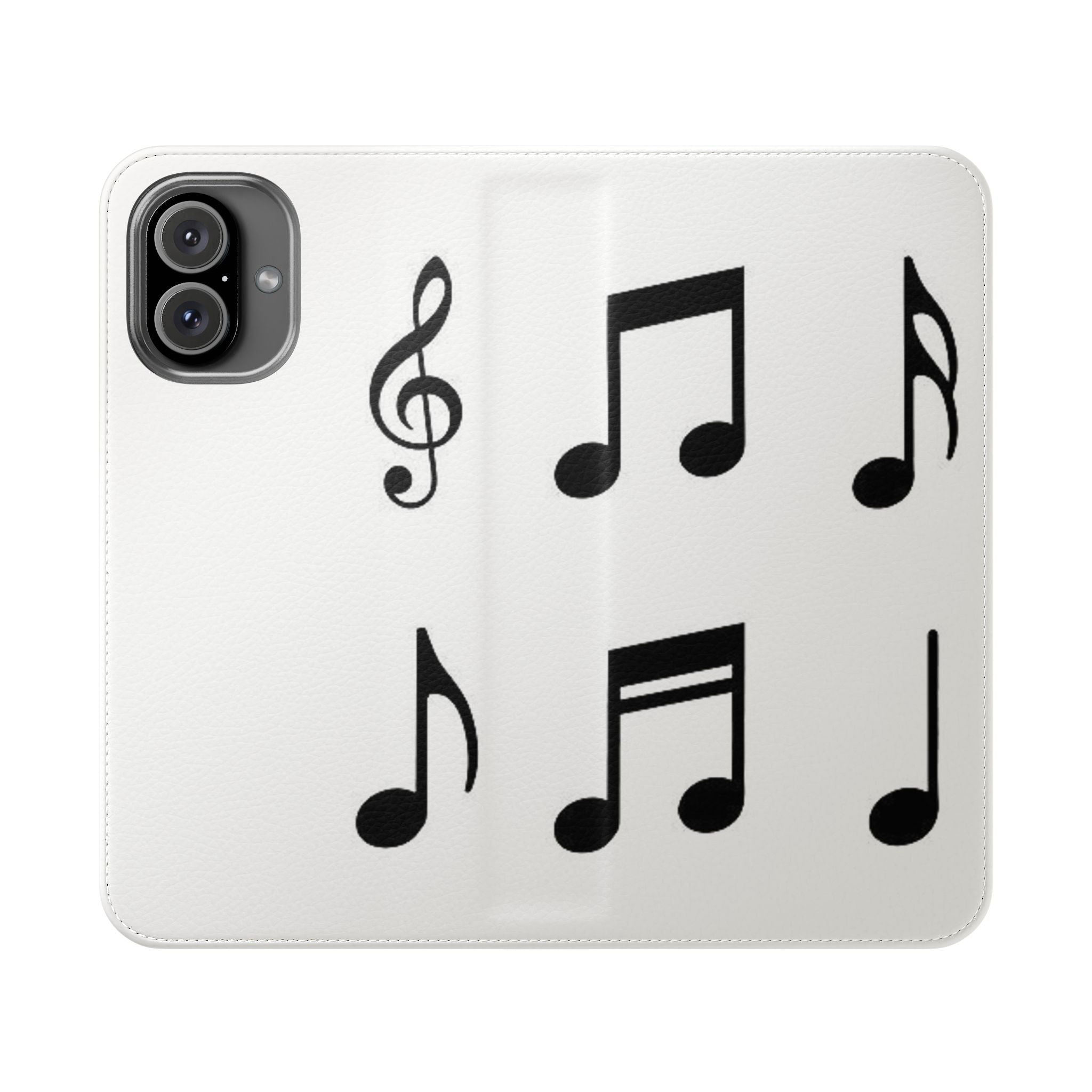 Musical Notes Flip Case - Stylish Phone Cover for Music Lovers