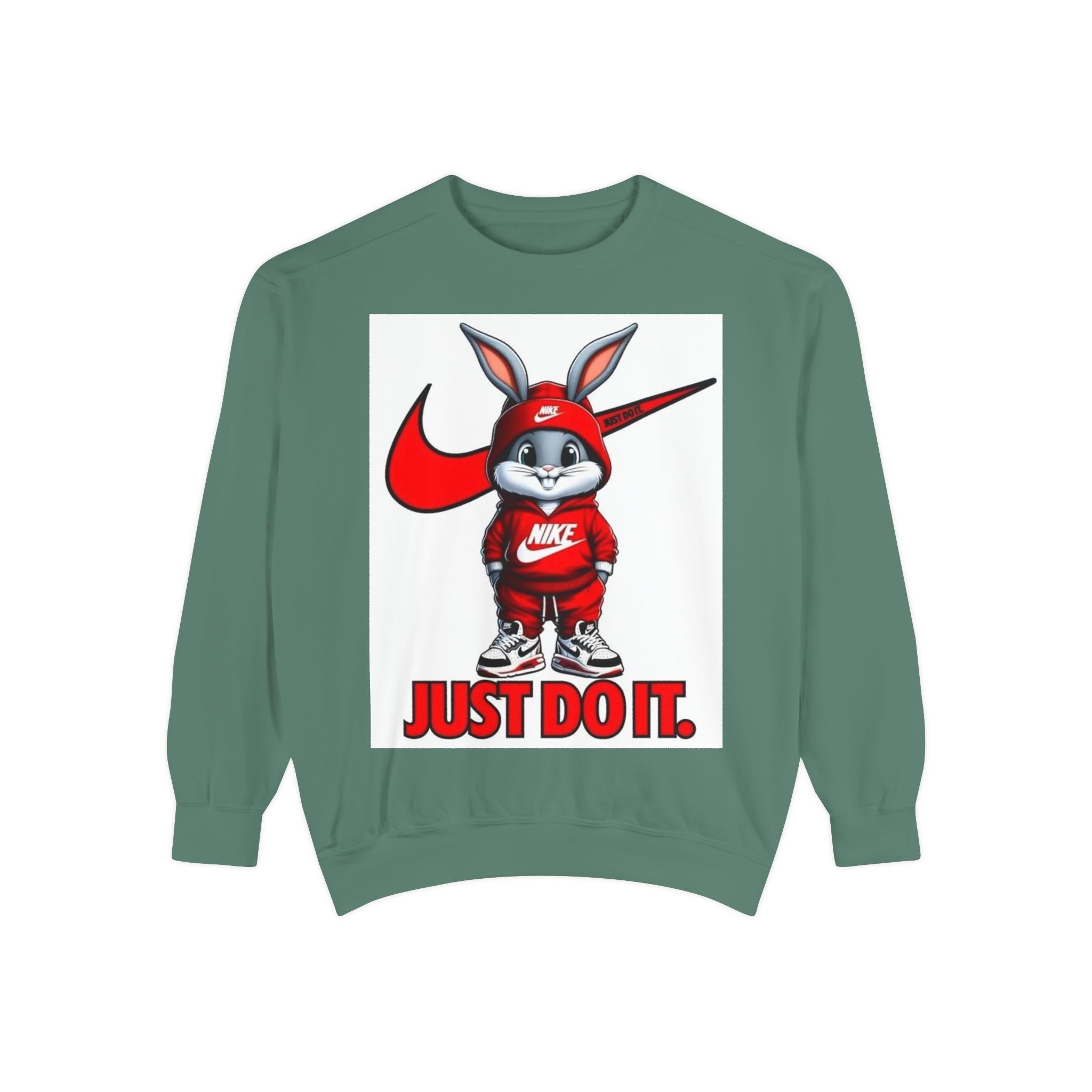 Trendy Cartoon Bunny Sweatshirt - Just Do It!