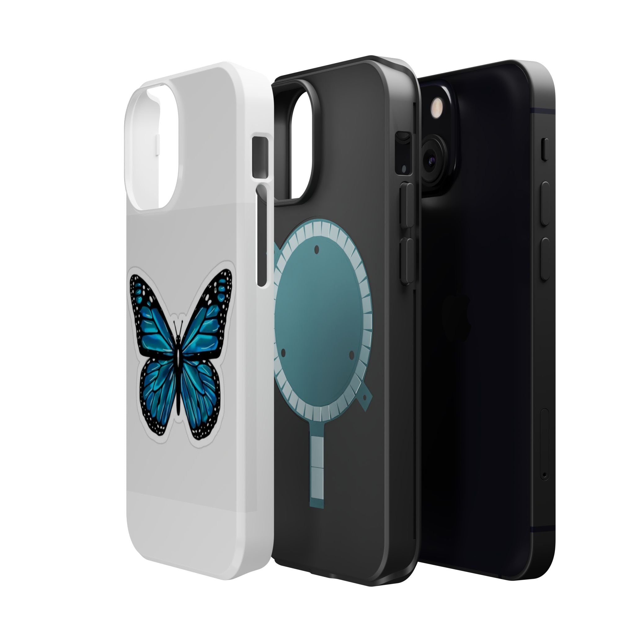 Blue Butterfly Magnetic Tough Case - Stylish Protection for Phone Lovers
