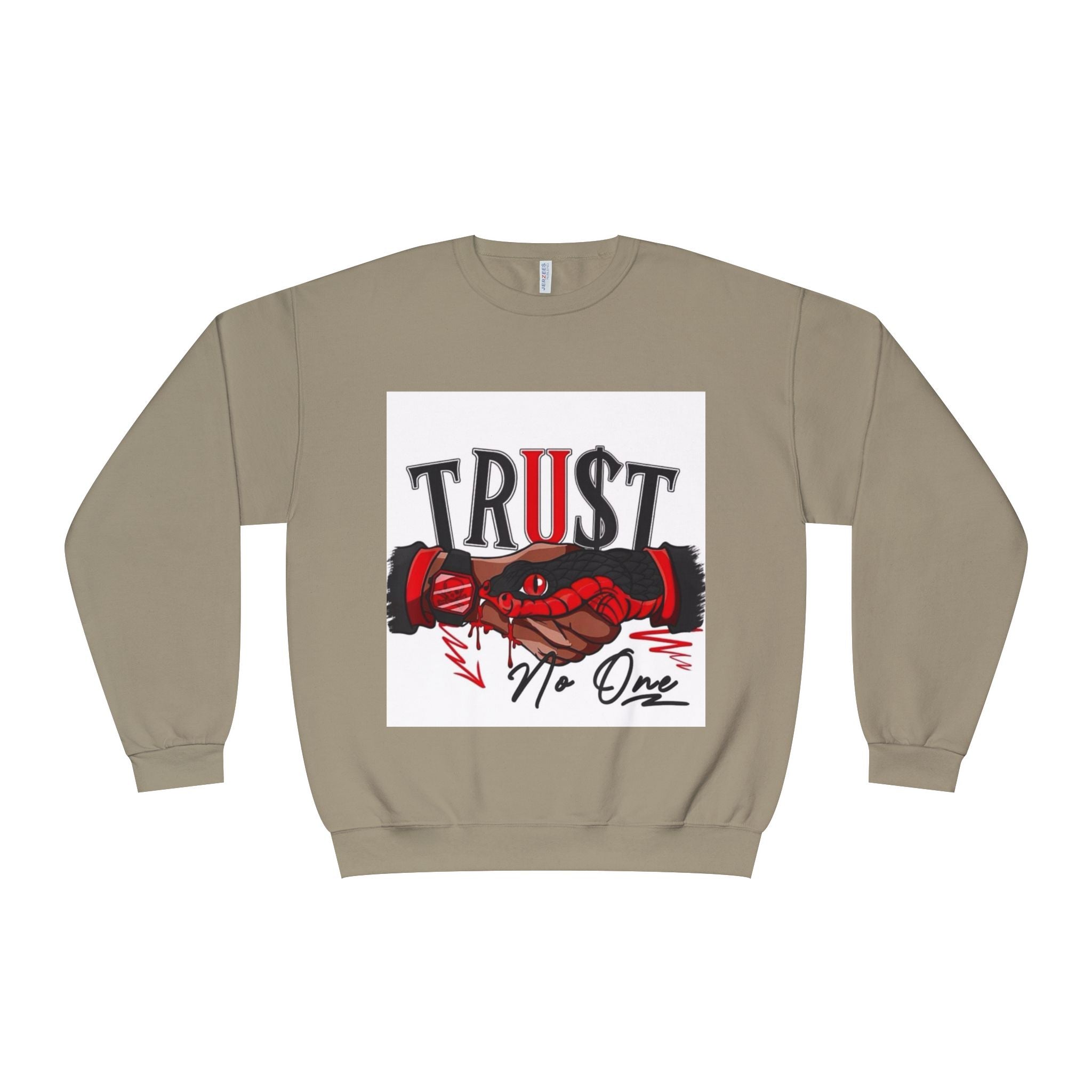 Trust No One Crewneck Sweatshirt - Unisex Graphic Pullover