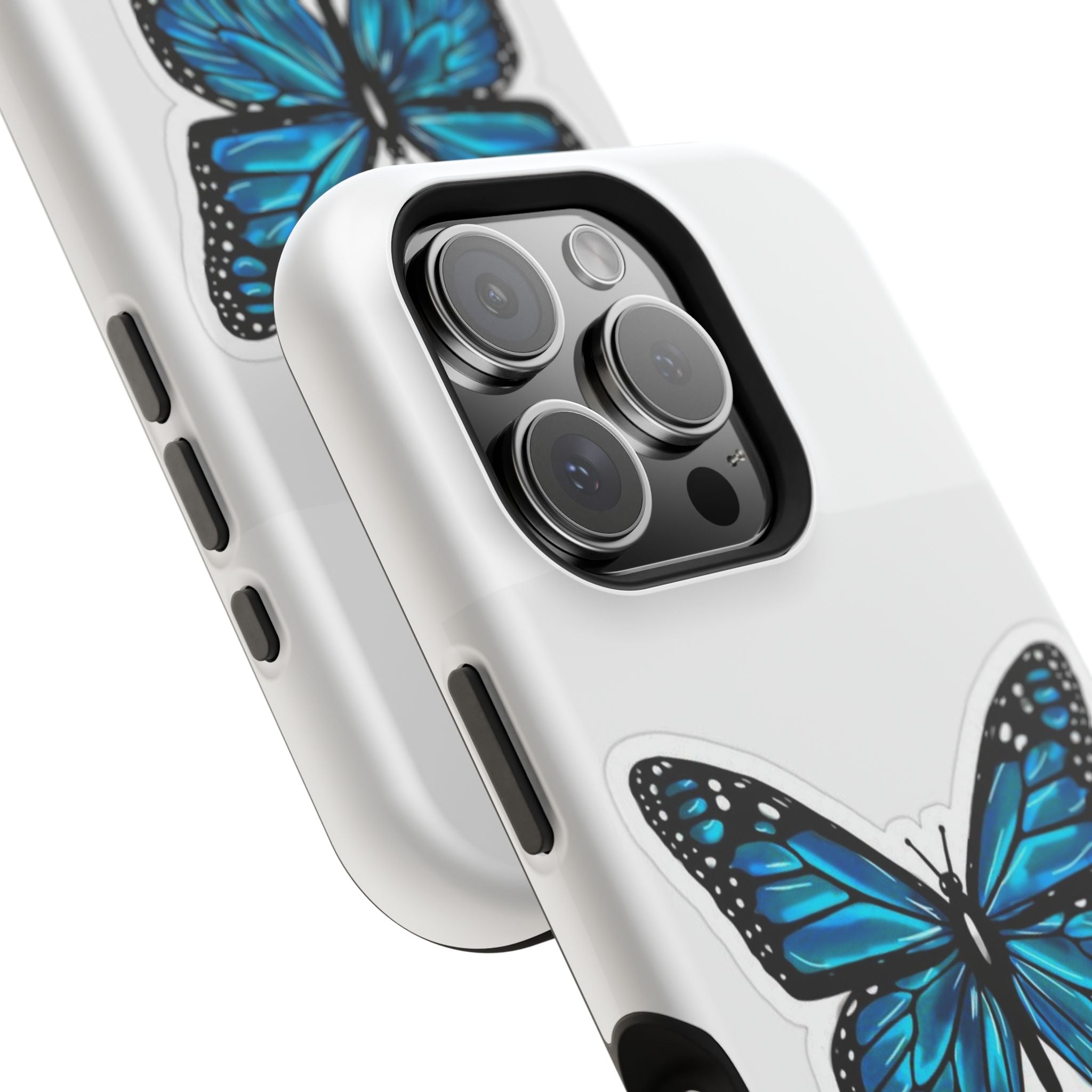 Blue Butterfly Magnetic Tough Case - Stylish Protection for Phone Lovers
