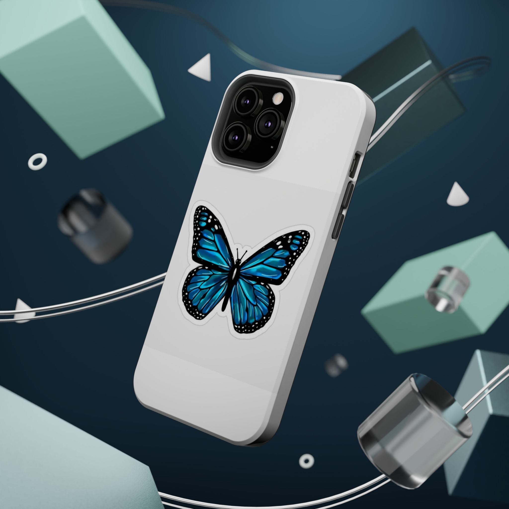 Blue Butterfly Magnetic Tough Case - Stylish Protection for Phone Lovers