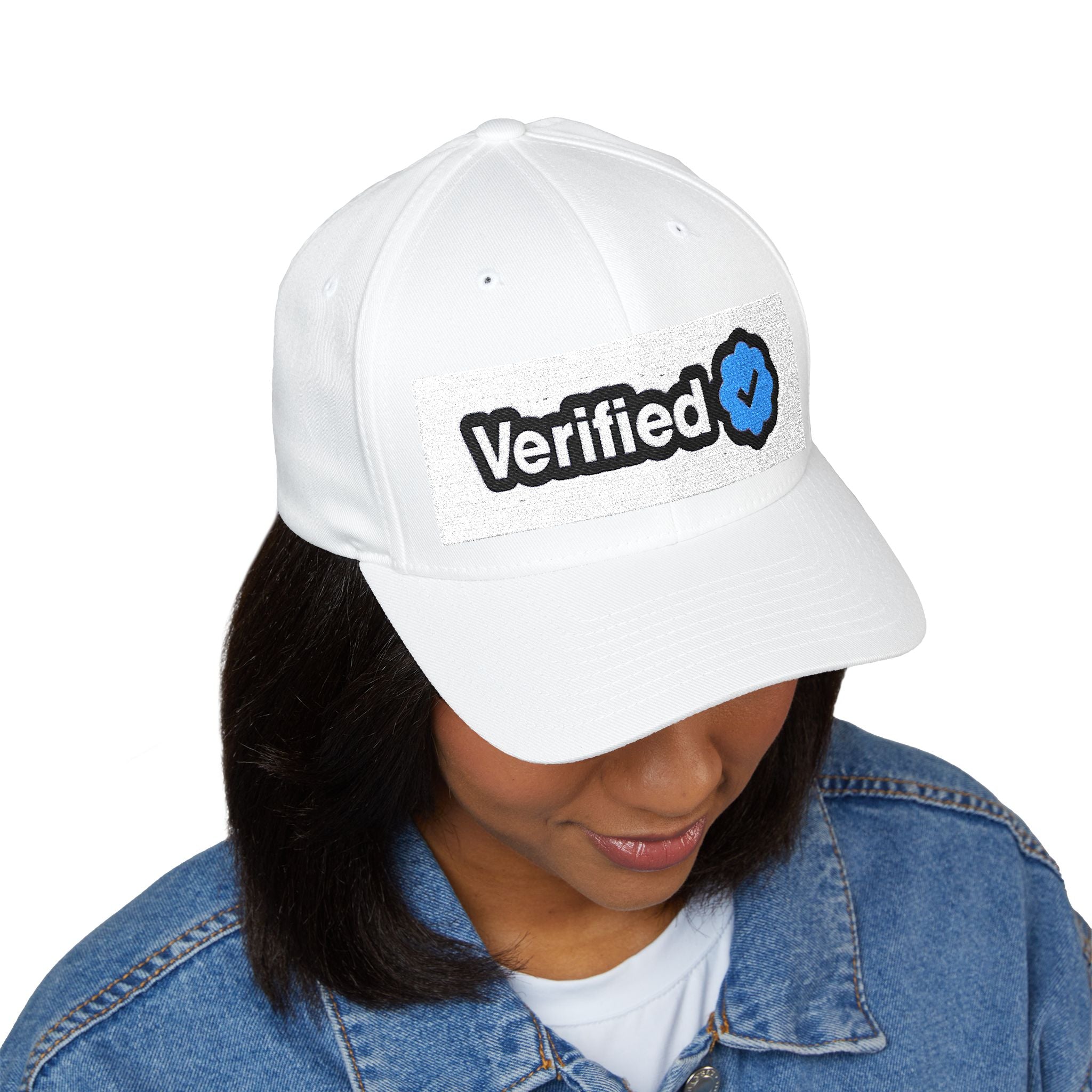 Verified Embroidered Cap - Stylish Closed-Back Hat for Casual Wear