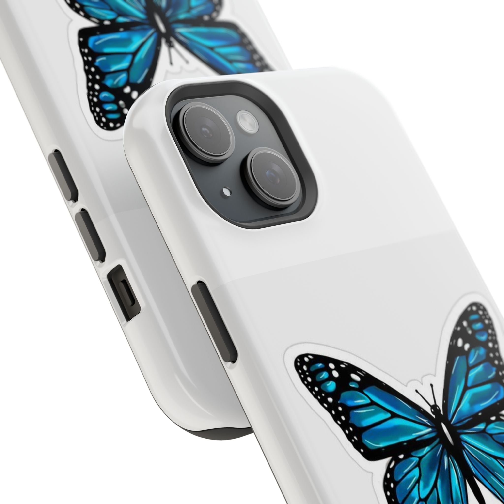 Blue Butterfly Magnetic Tough Case - Stylish Protection for Phone Lovers