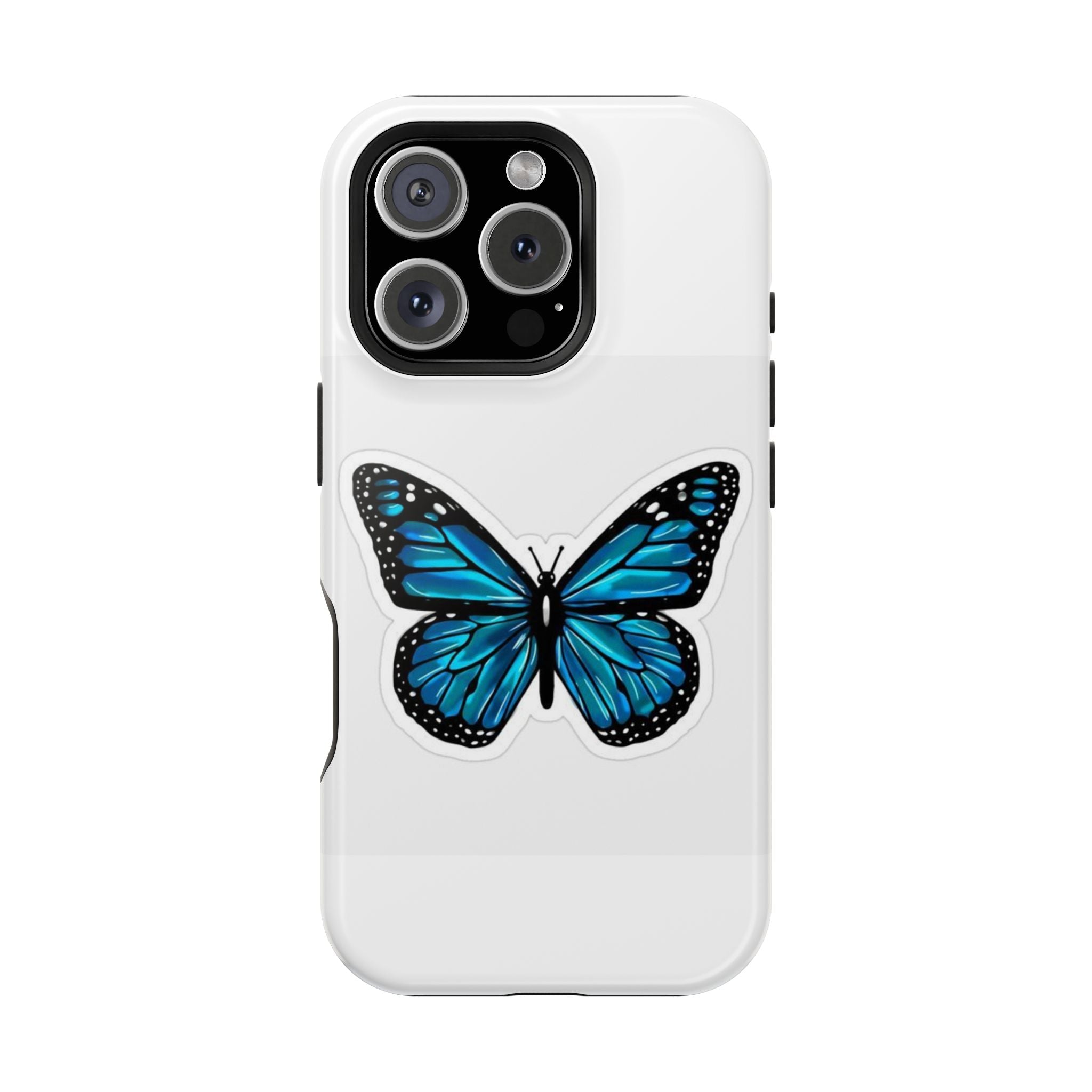 Blue Butterfly Magnetic Tough Case - Stylish Protection for Phone Lovers