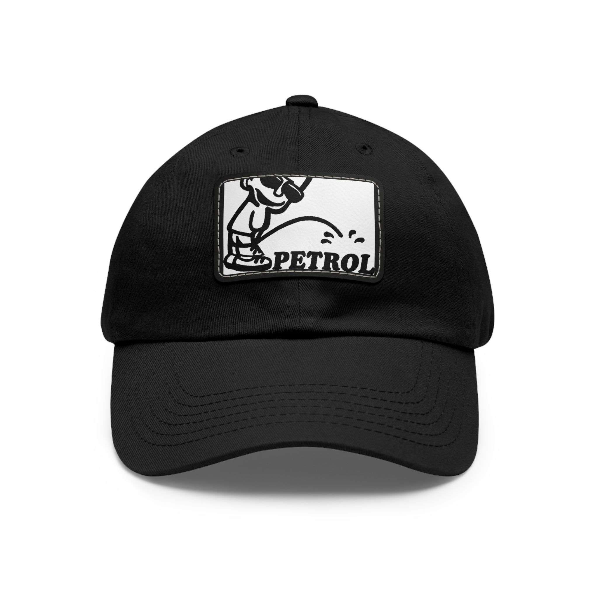 Fun Petrol Dad Hat with Leather Patch - Casual Style for Car Lovers
