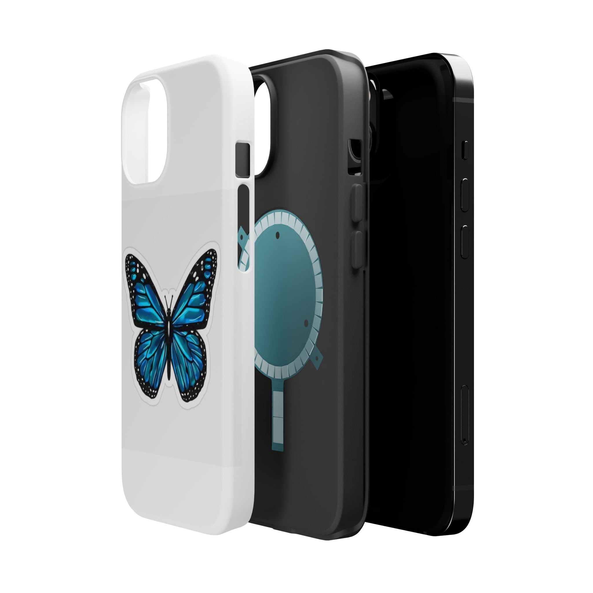 Blue Butterfly Magnetic Tough Case - Stylish Protection for Phone Lovers