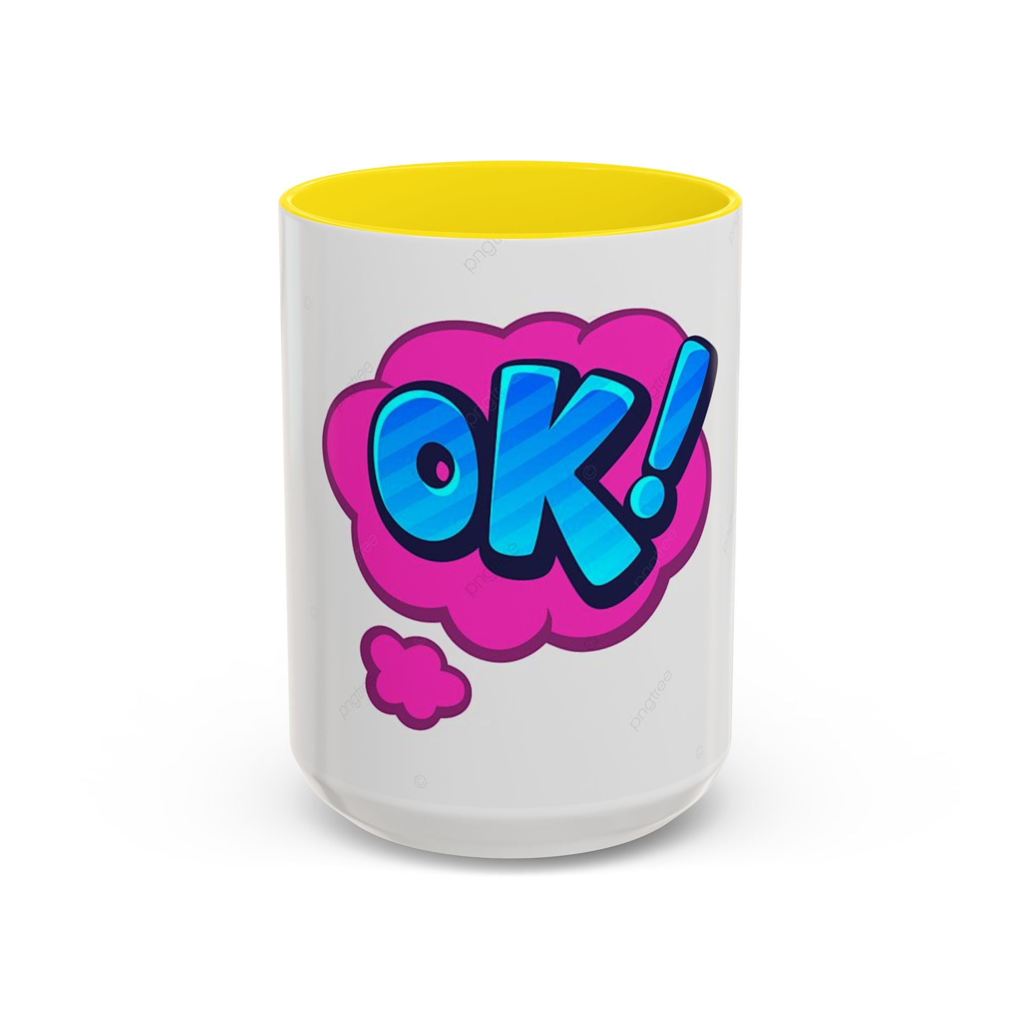 Colorful OK! Accent Coffee Mug - Fun and Inspirational Drinkware