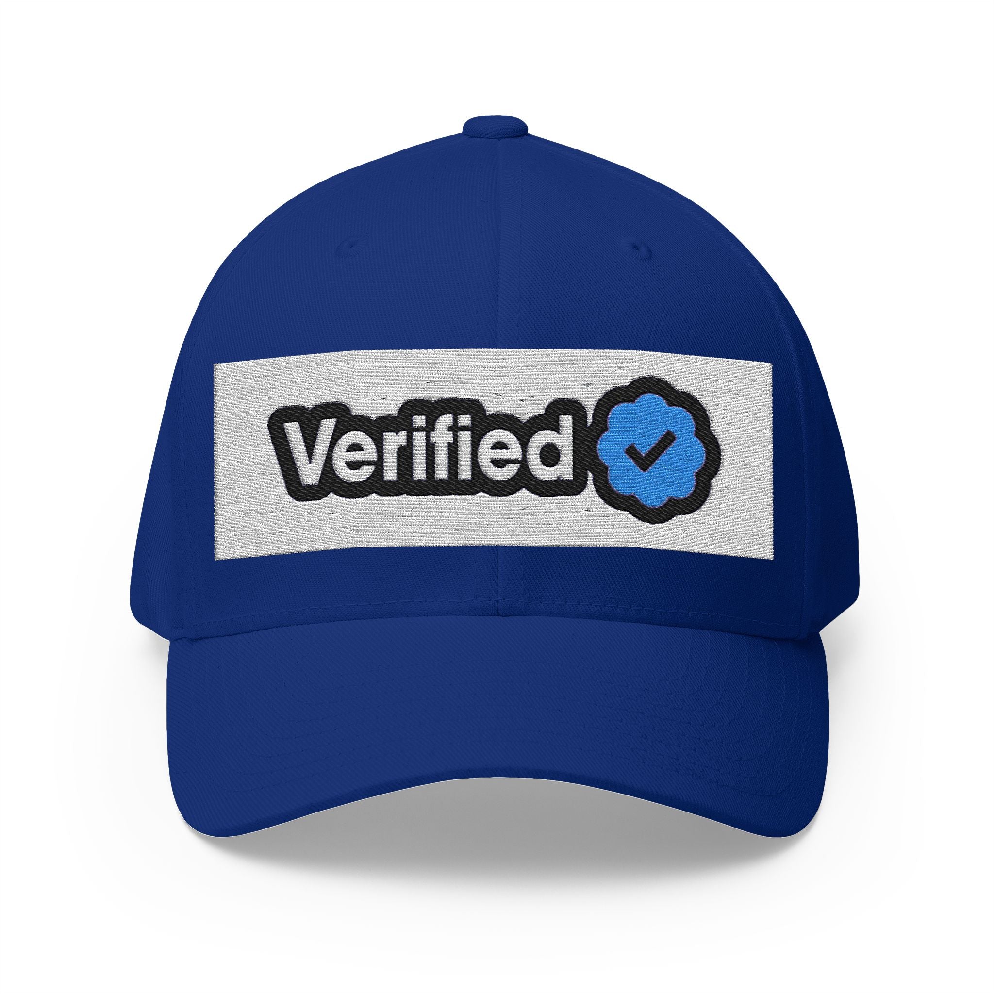 Verified Embroidered Cap - Stylish Closed-Back Hat for Casual Wear