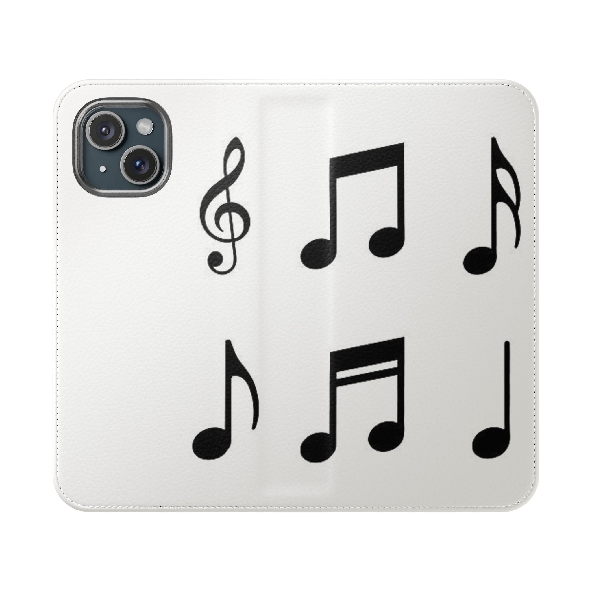 Musical Notes Flip Case - Stylish Phone Cover for Music Lovers