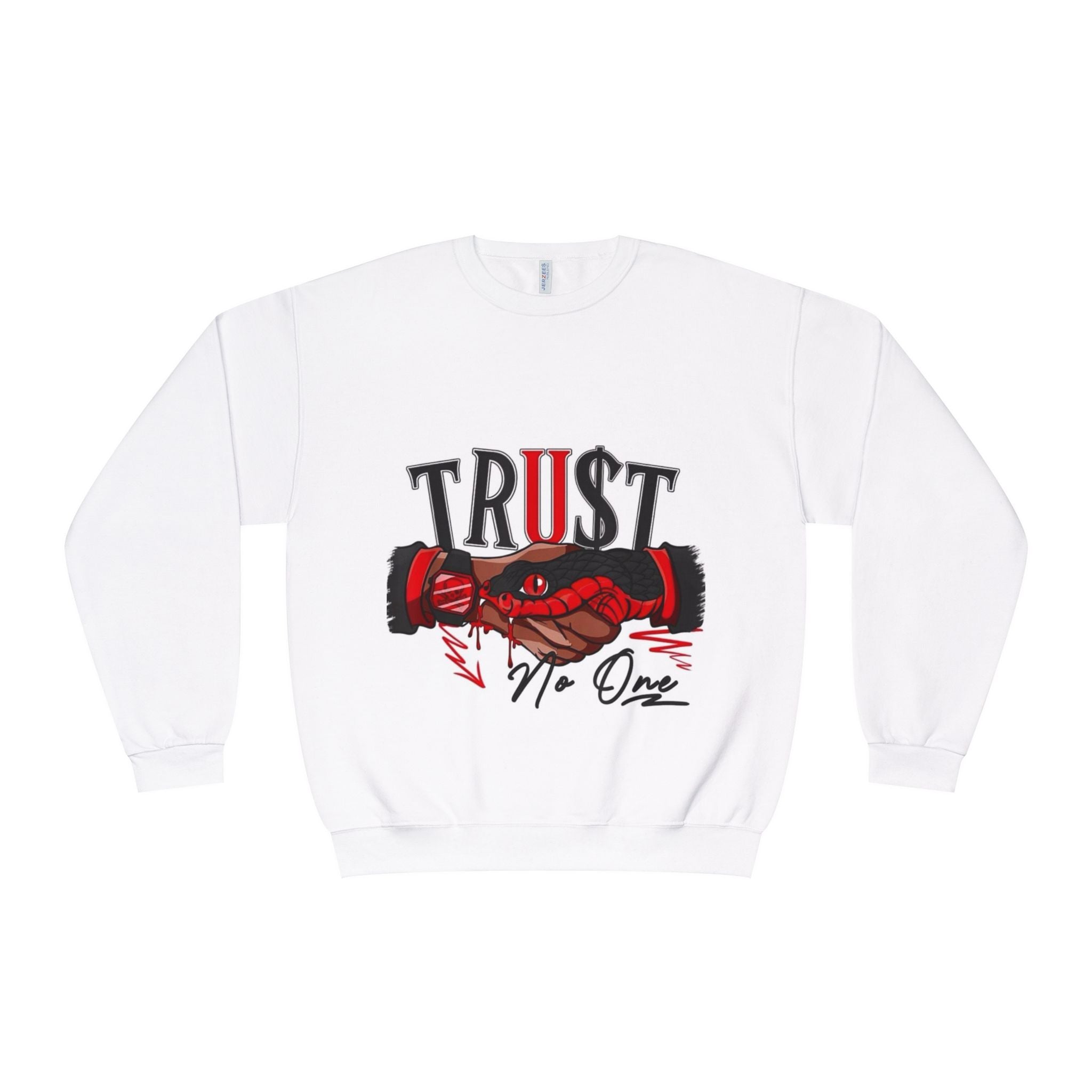 Trust No One Crewneck Sweatshirt - Unisex Graphic Pullover