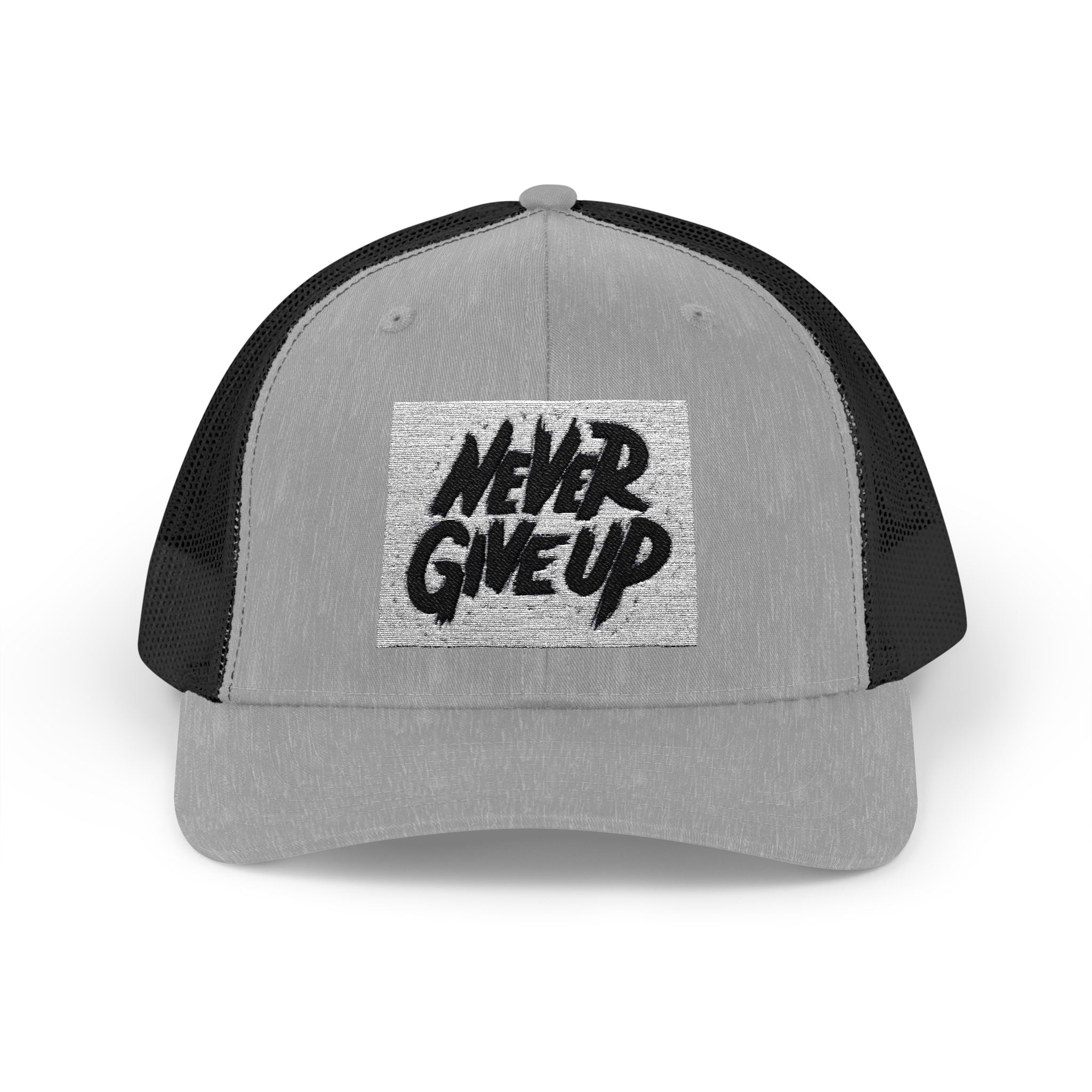 Never Give Up Snapback Trucker Cap - Motivational Hat for Everyday Inspiration