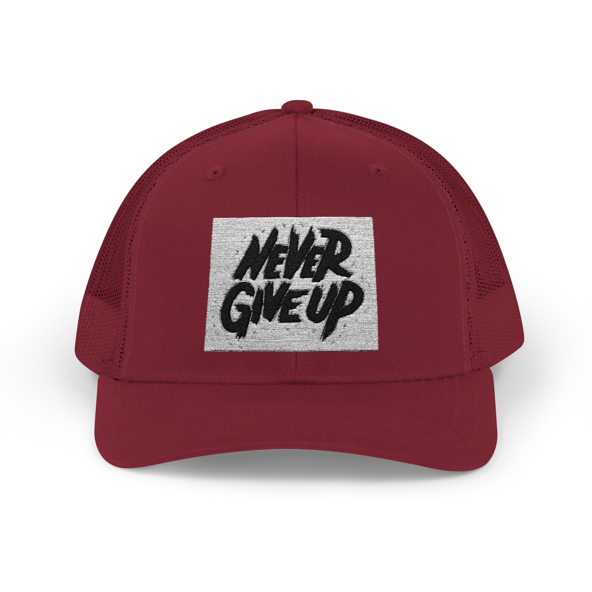 Never Give Up Snapback Trucker Cap - Motivational Hat for Everyday Inspiration