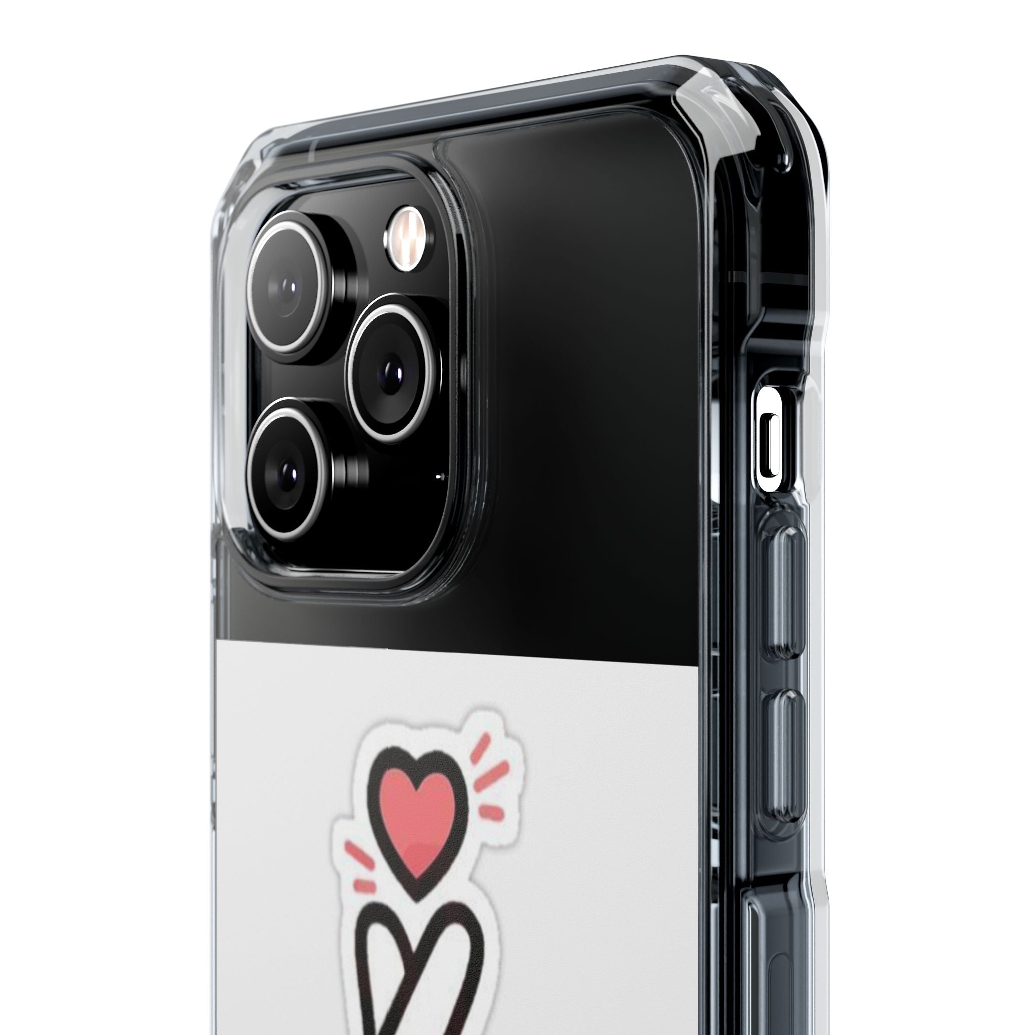 Magnetic Clear Phone Case - Heart Gesture Design
