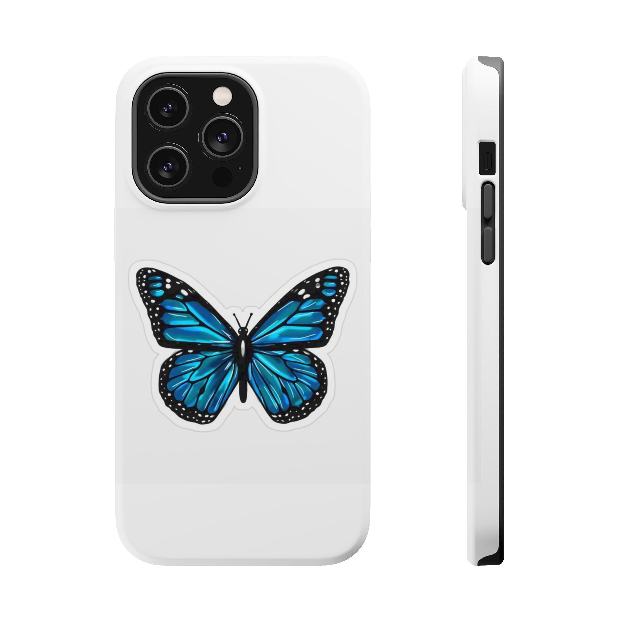 Blue Butterfly Magnetic Tough Case - Stylish Protection for Phone Lovers