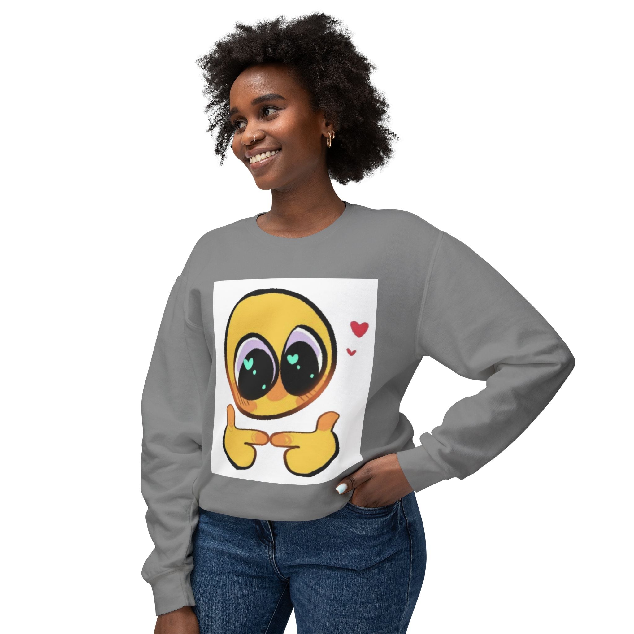 Cute Emoji Unisex Crewneck Sweatshirt - Perfect for Casual Wear and Gifts