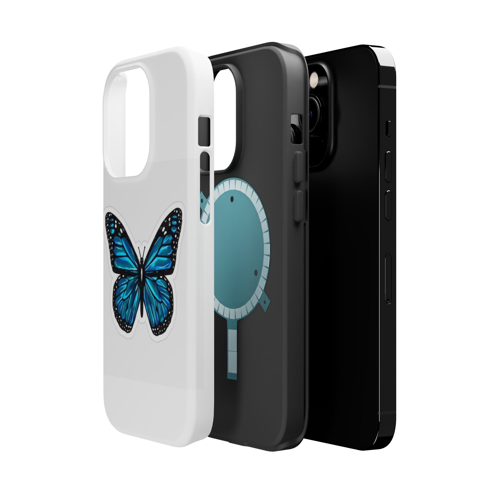 Blue Butterfly Magnetic Tough Case - Stylish Protection for Phone Lovers