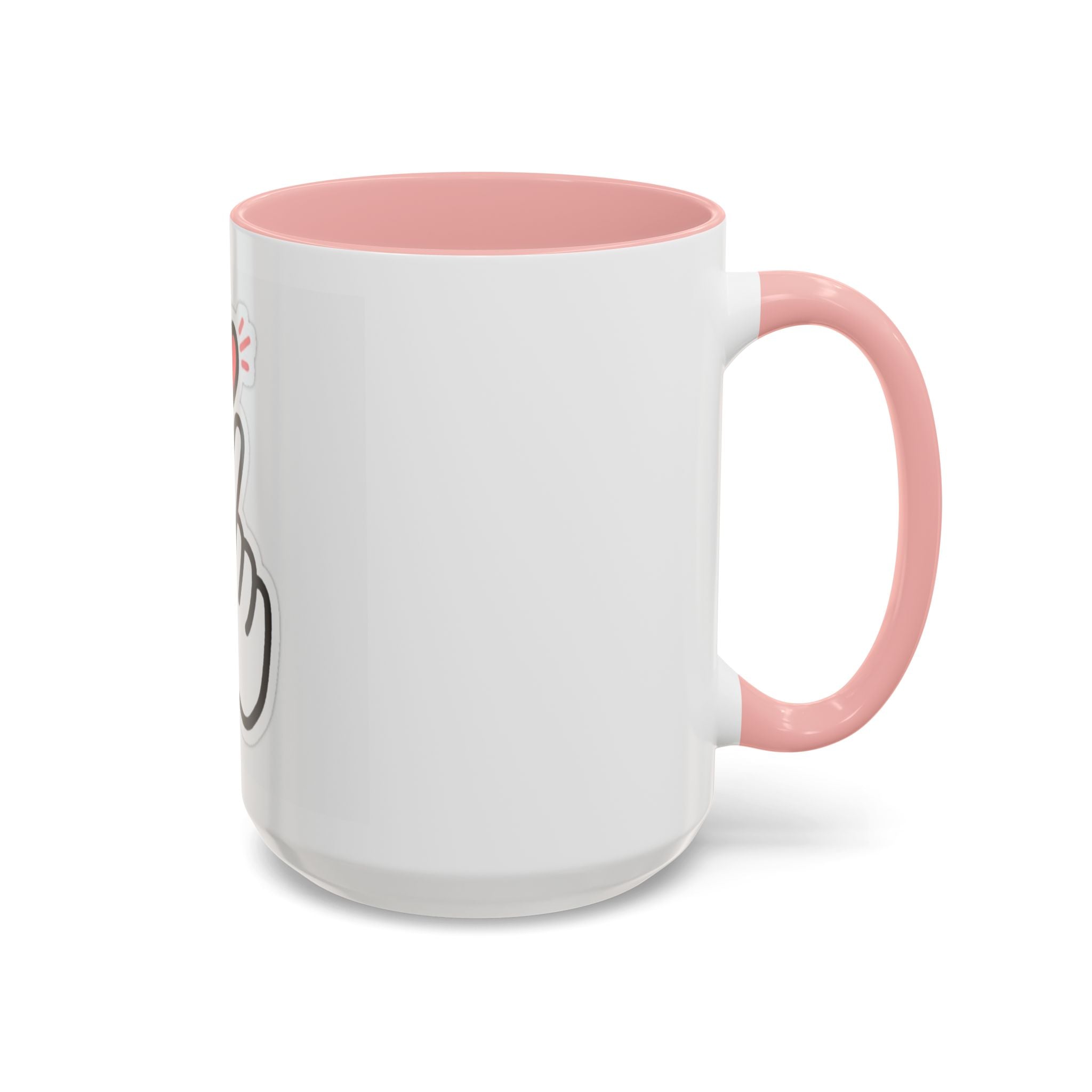Love Gesture Accent Coffee Mug - Cute 11oz & 15oz Coffee Cup for Gifts