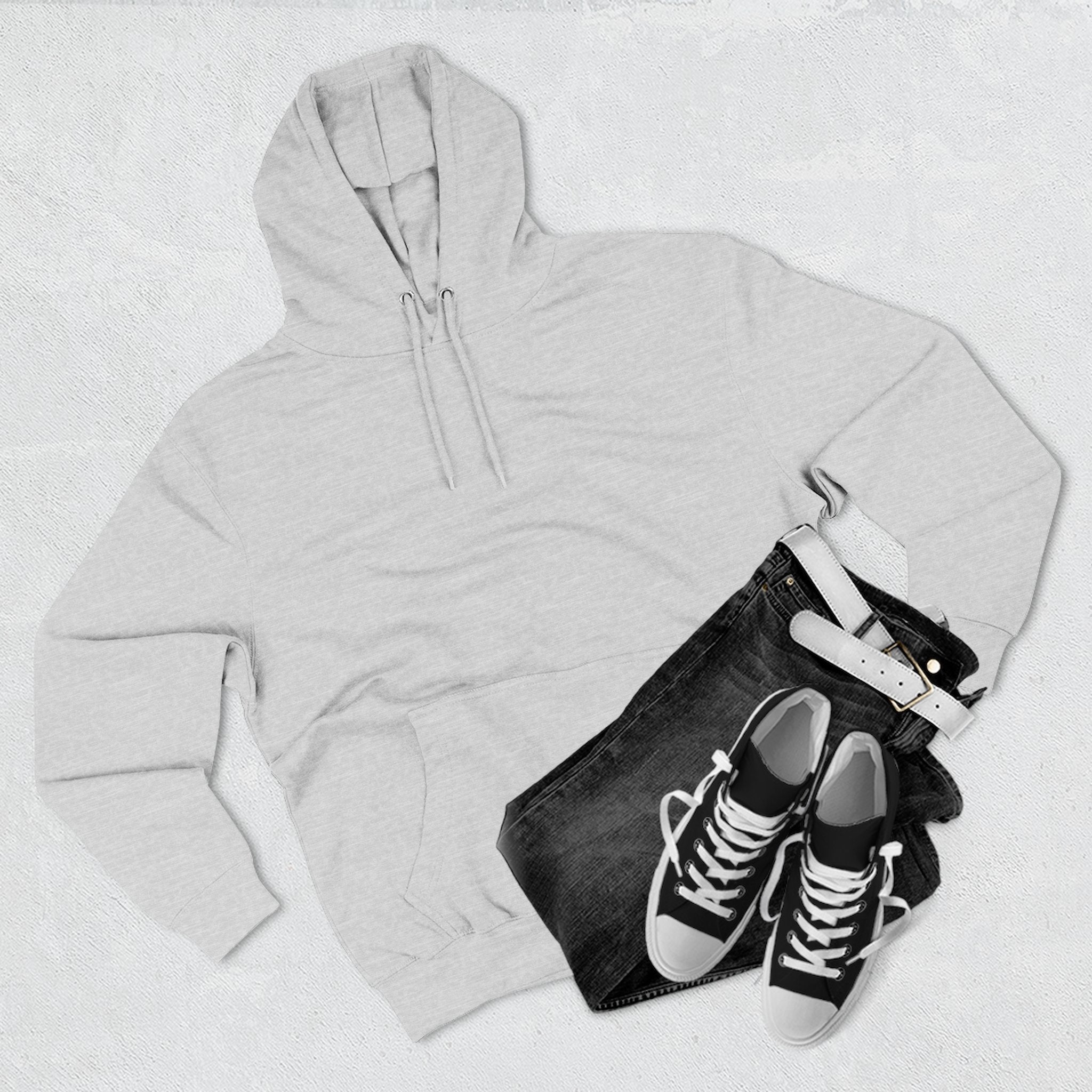 Premium Three-Panel Fleece Hoodie - Comfortable & Stylish Casual Wear