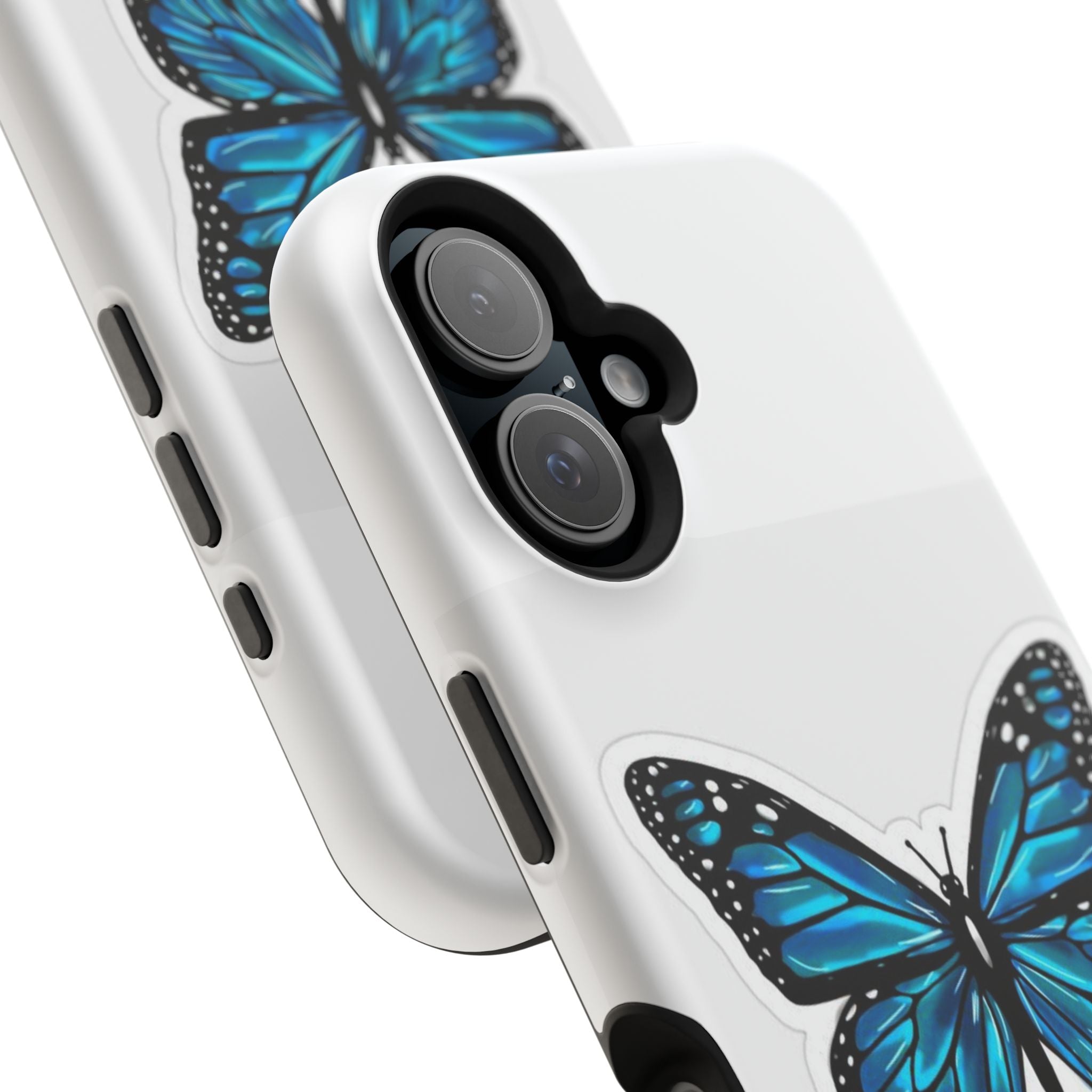 Blue Butterfly Magnetic Tough Case - Stylish Protection for Phone Lovers