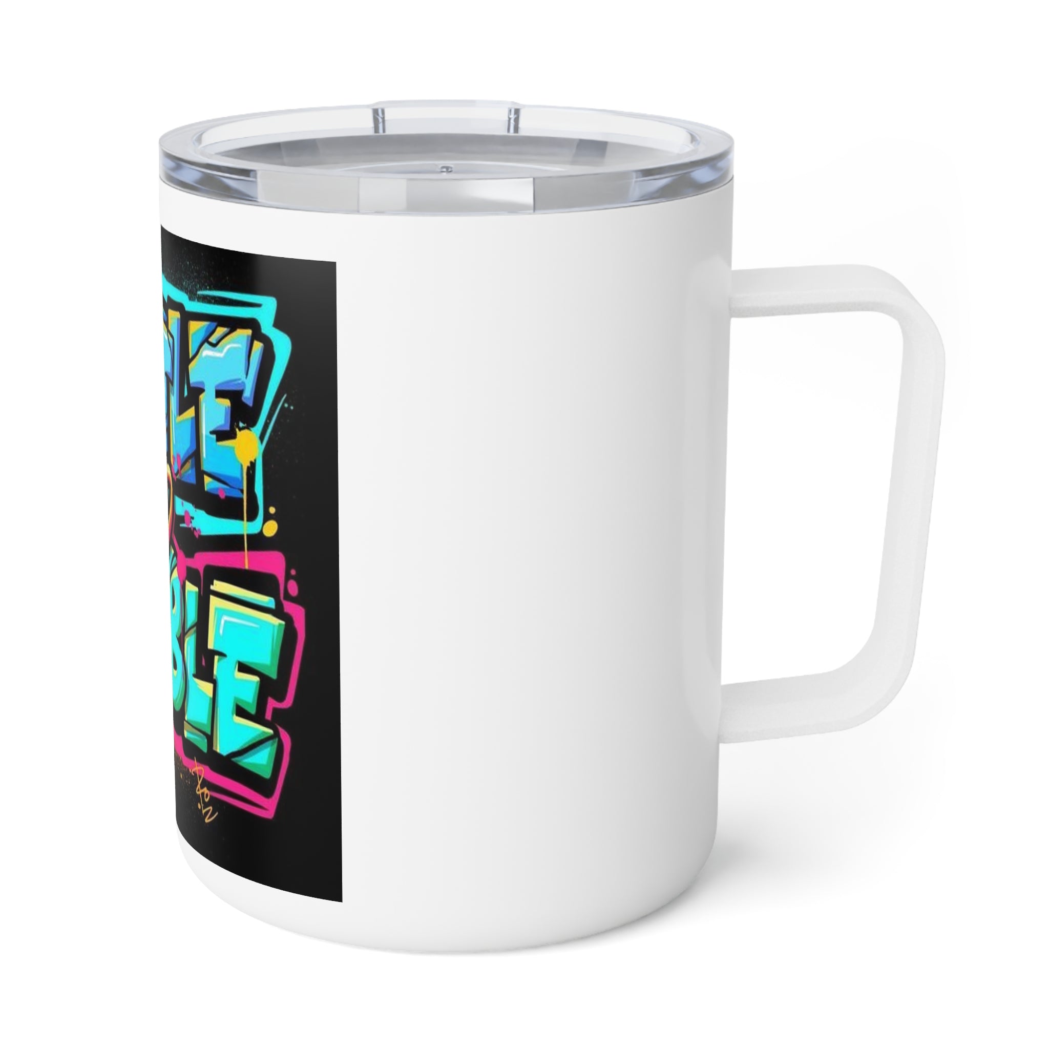 Hustle and Humble Insulated Coffee Mug - Motivational 10oz Travel Cup