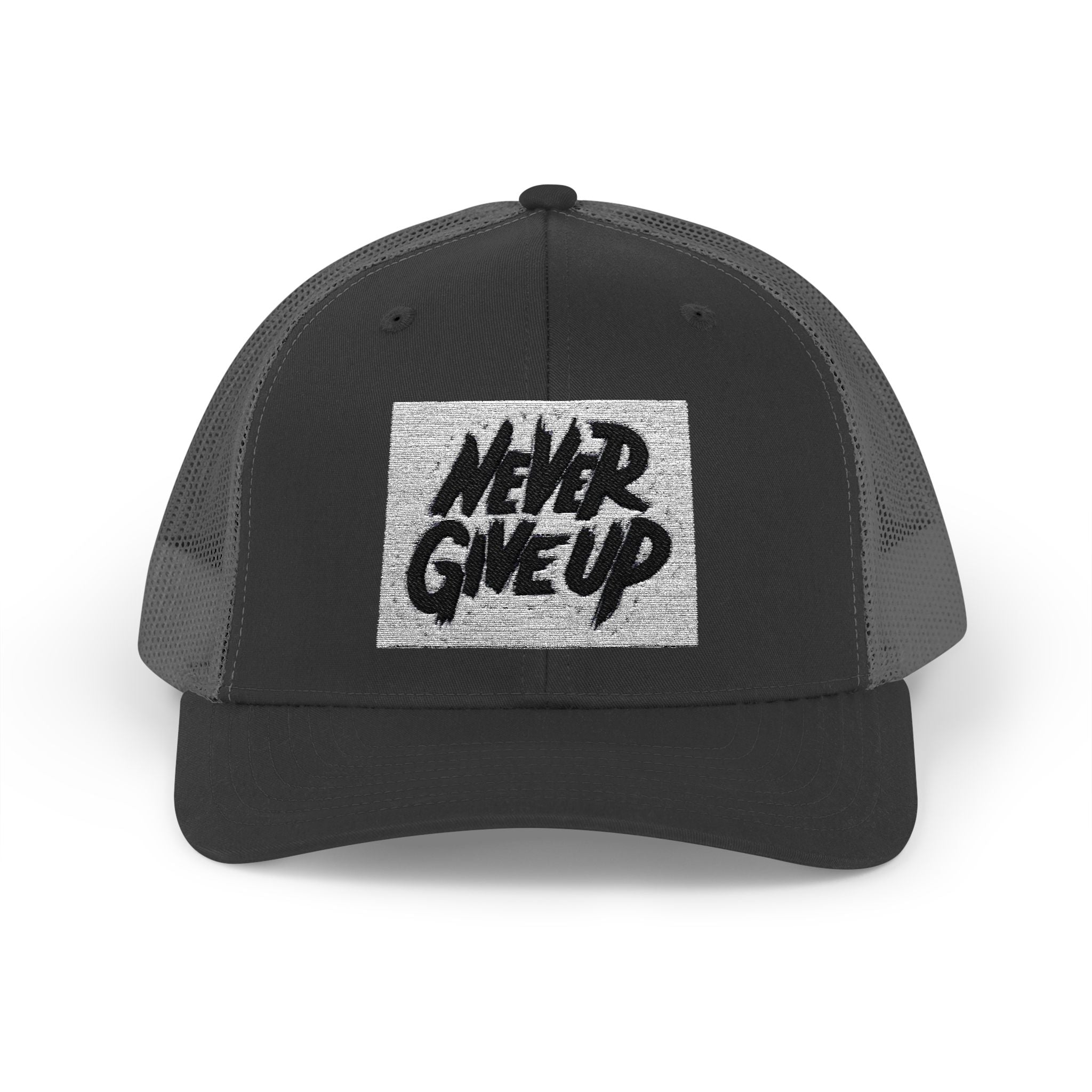Never Give Up Snapback Trucker Cap - Motivational Hat for Everyday Inspiration