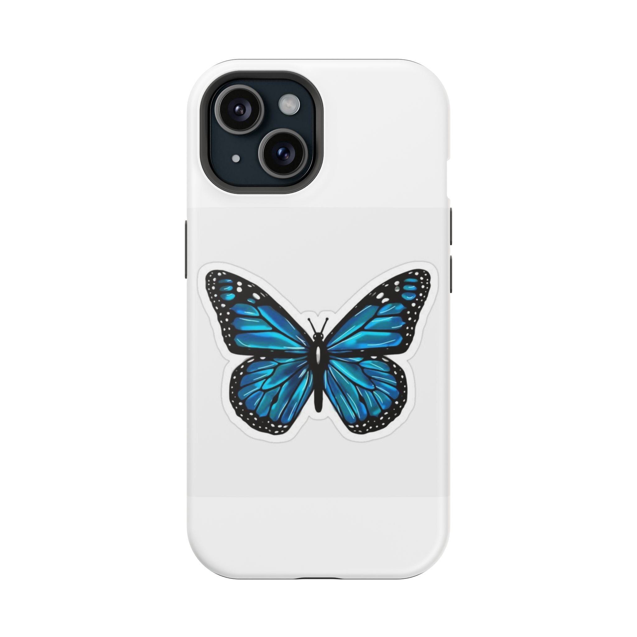 Blue Butterfly Magnetic Tough Case - Stylish Protection for Phone Lovers