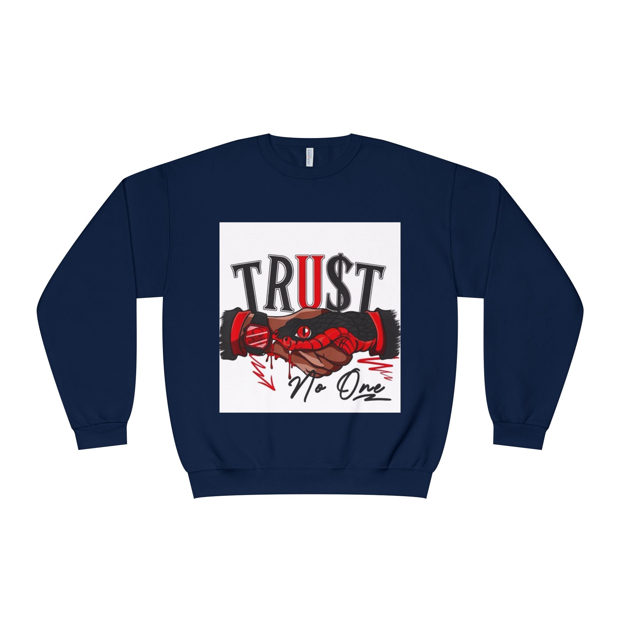 Trust No One Crewneck Sweatshirt - Unisex Graphic Pullover