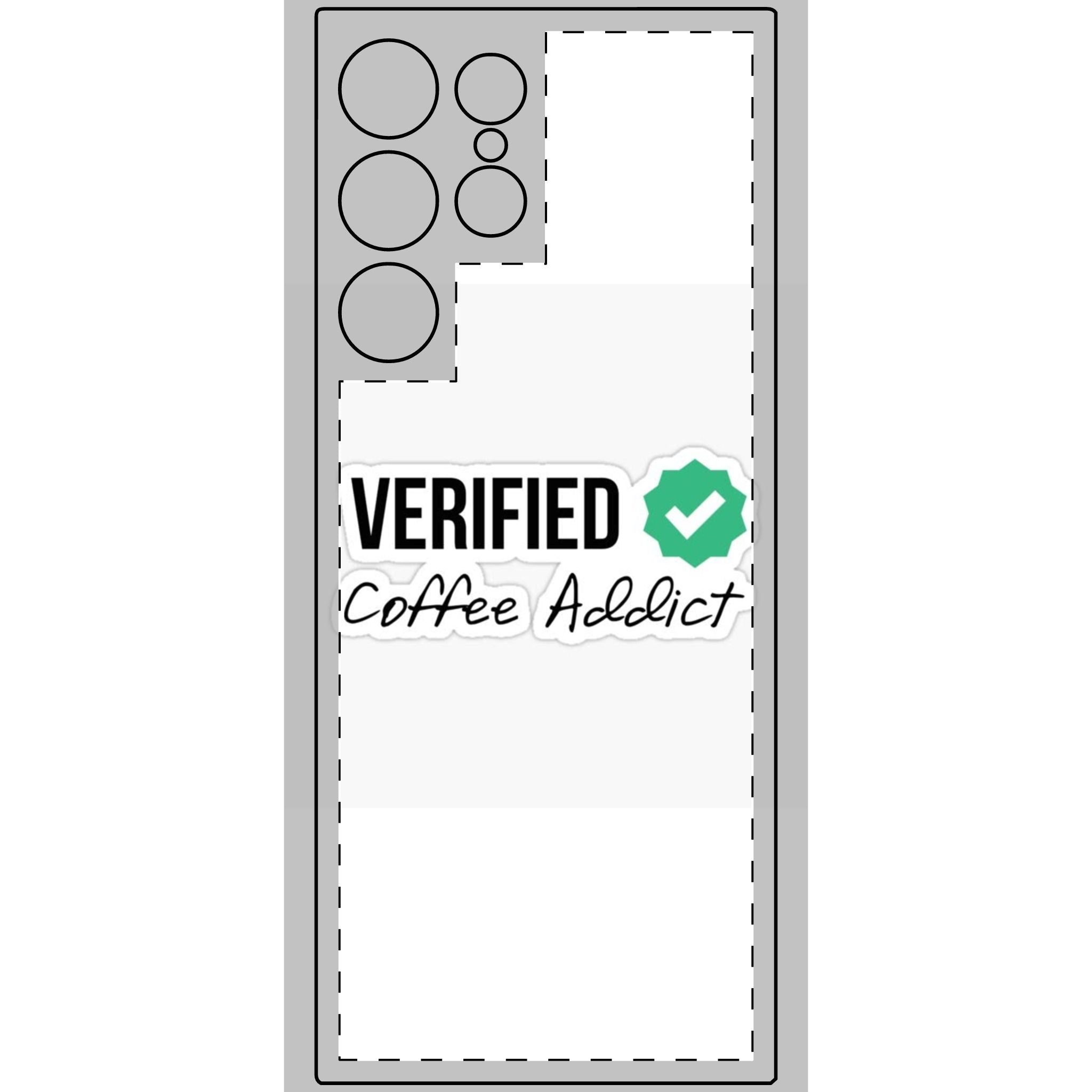 Verified Coffee Addict Phone Skin - Stylish Protection for Coffee Lovers