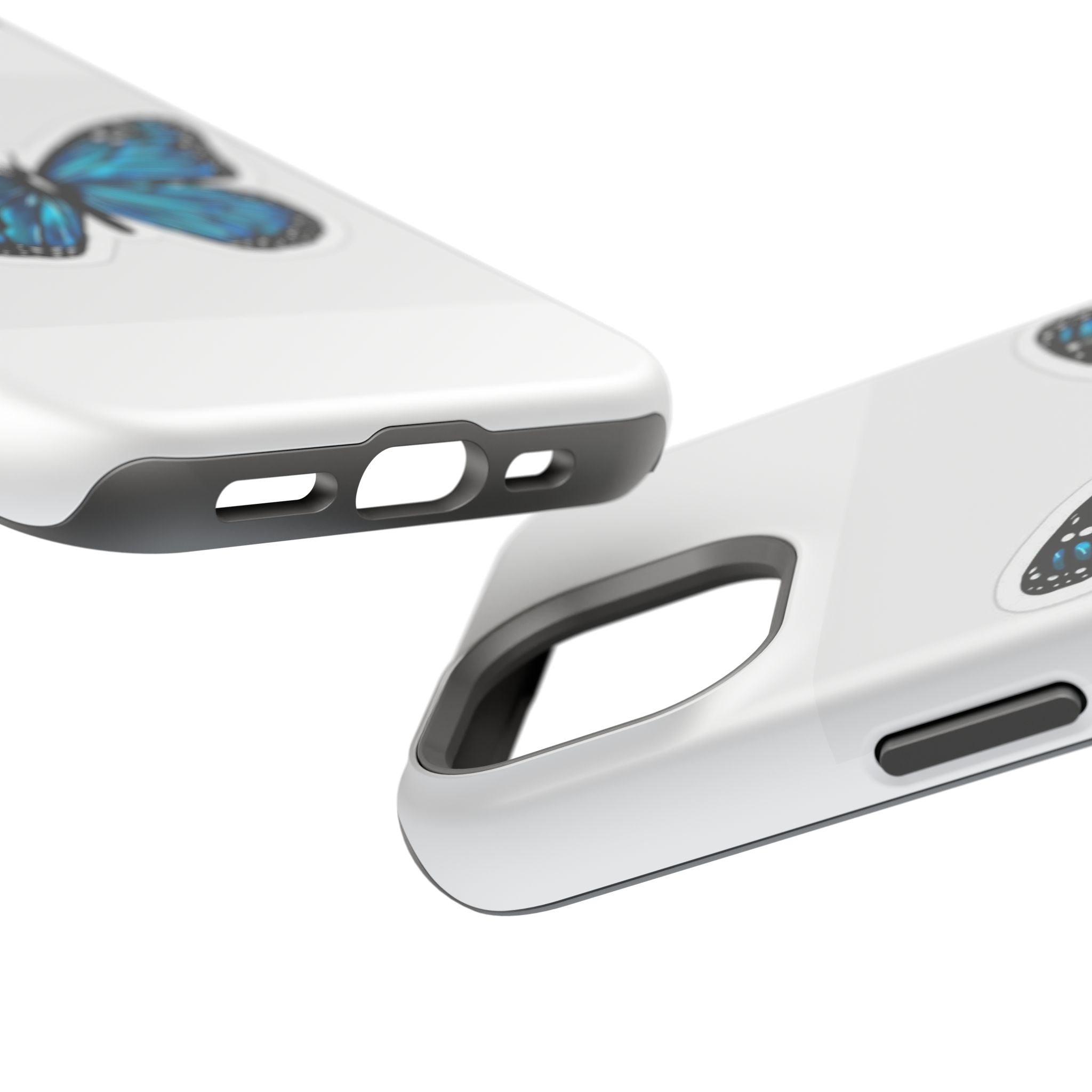 Blue Butterfly Magnetic Tough Case - Stylish Protection for Phone Lovers