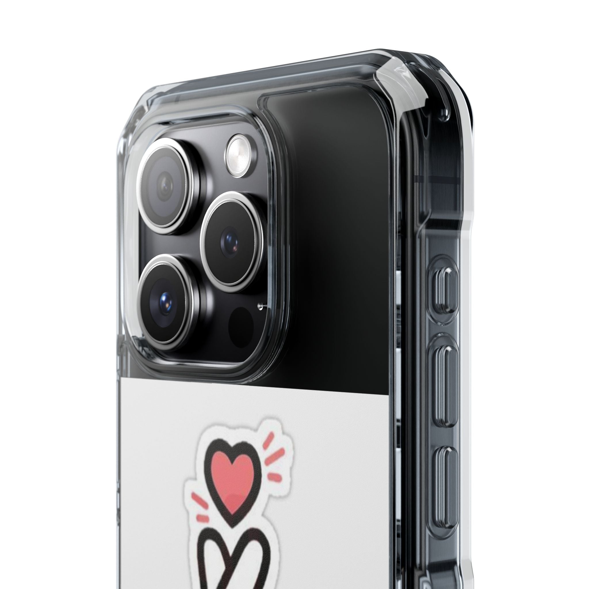 Magnetic Clear Phone Case - Heart Gesture Design
