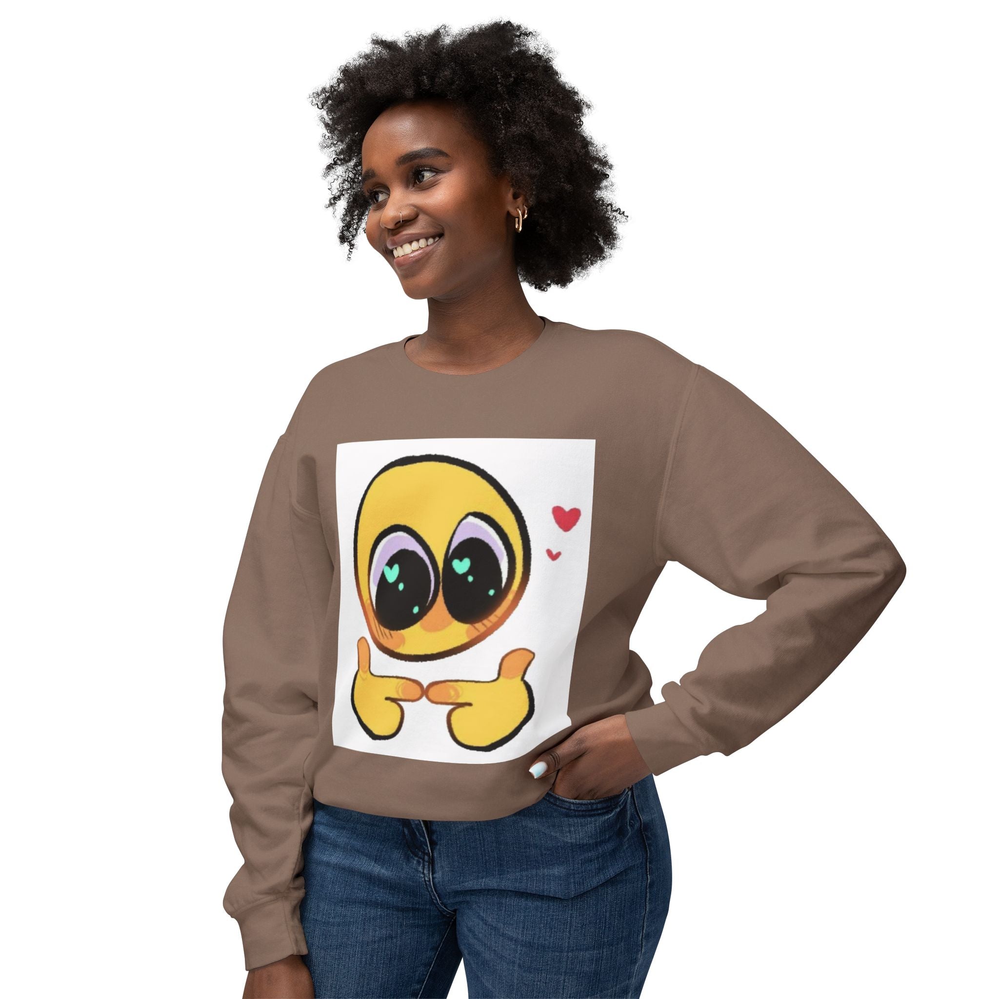 Cute Emoji Unisex Crewneck Sweatshirt - Perfect for Casual Wear and Gifts