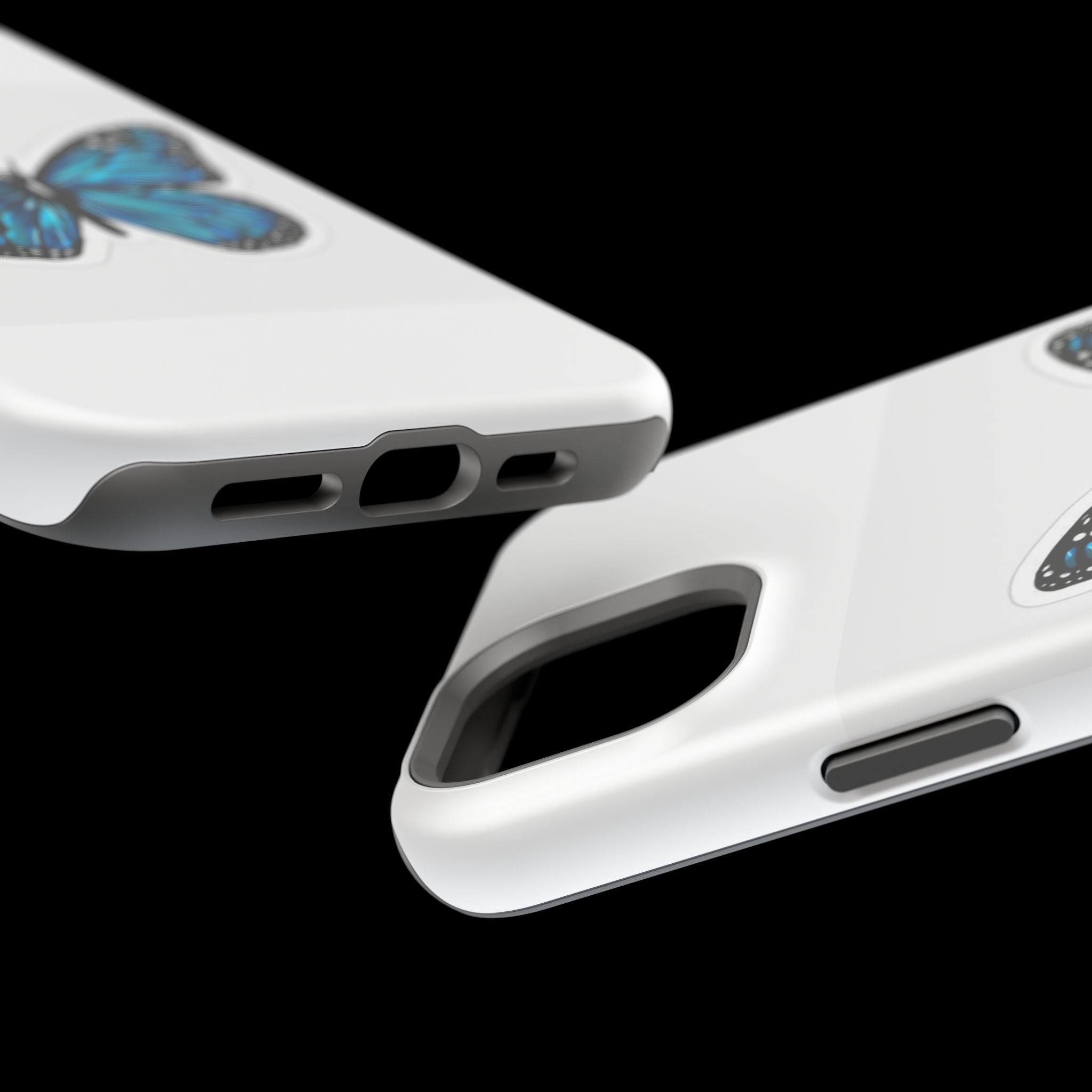 Blue Butterfly Magnetic Tough Case - Stylish Protection for Phone Lovers