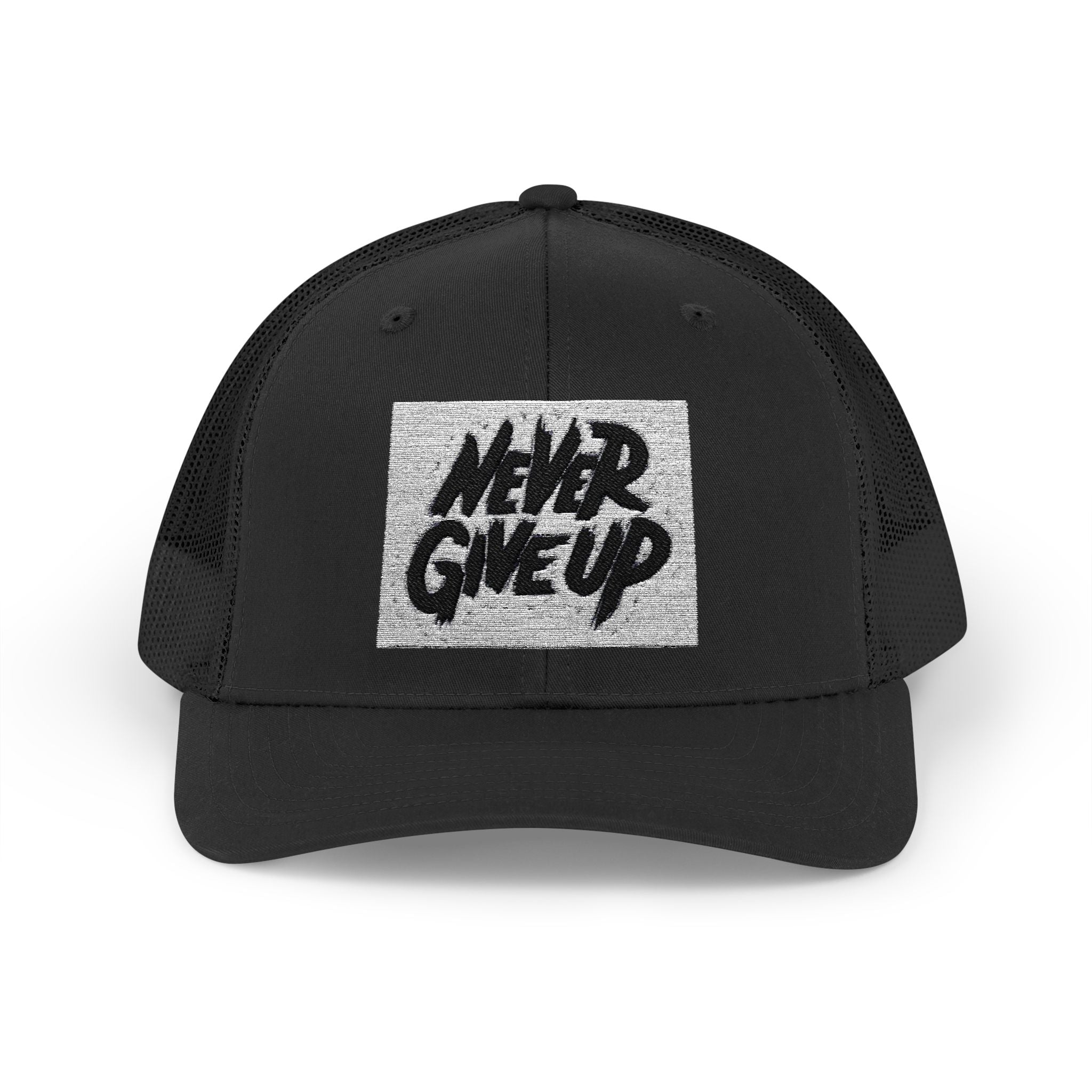 Never Give Up Snapback Trucker Cap - Motivational Hat for Everyday Inspiration