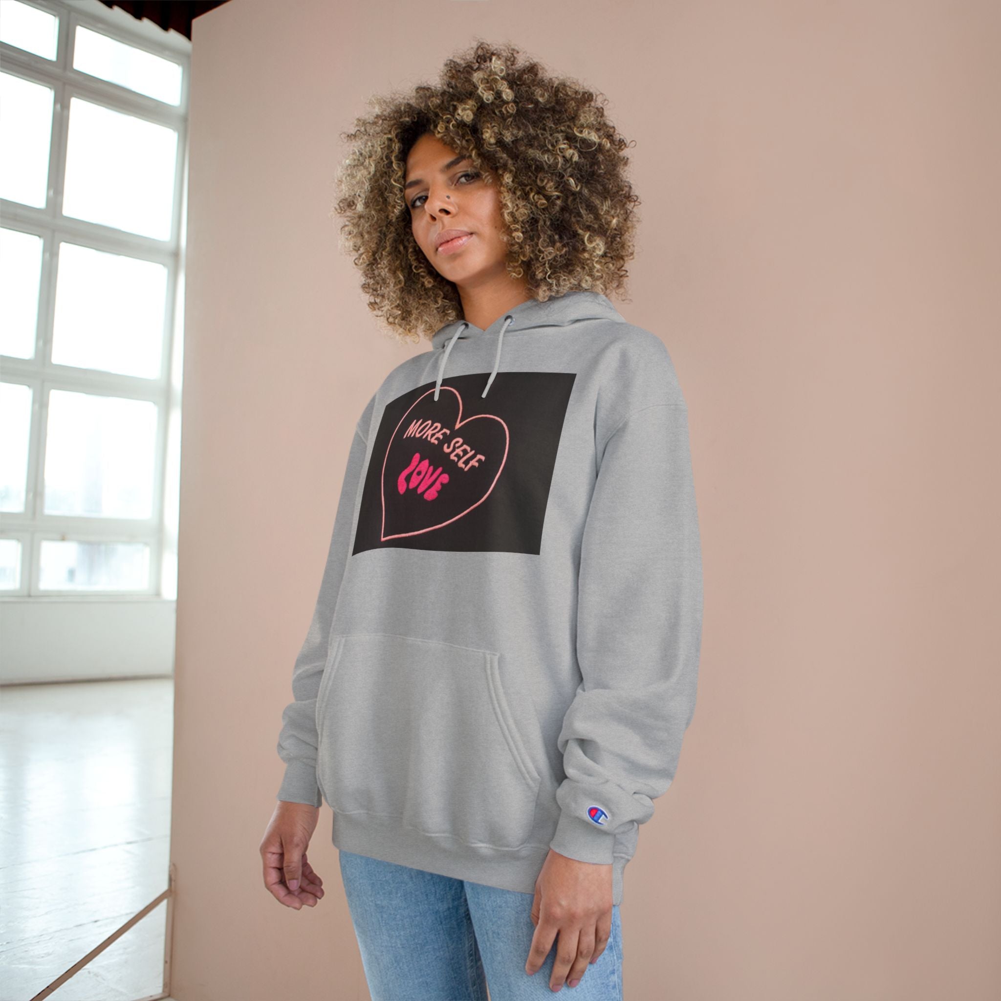 Self Love Champion Hoodie - White Casual Sweatshirt