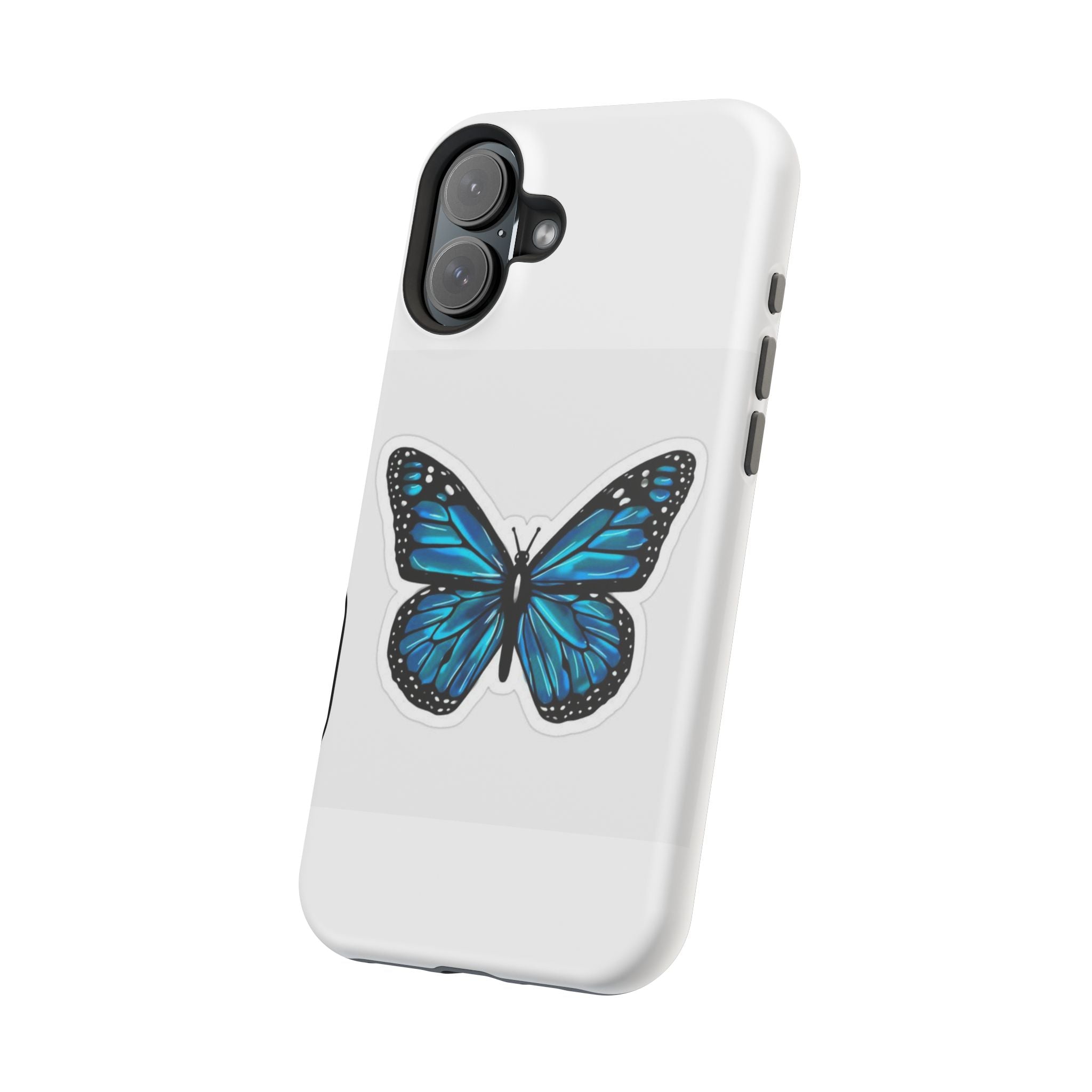 Blue Butterfly Magnetic Tough Case - Stylish Protection for Phone Lovers