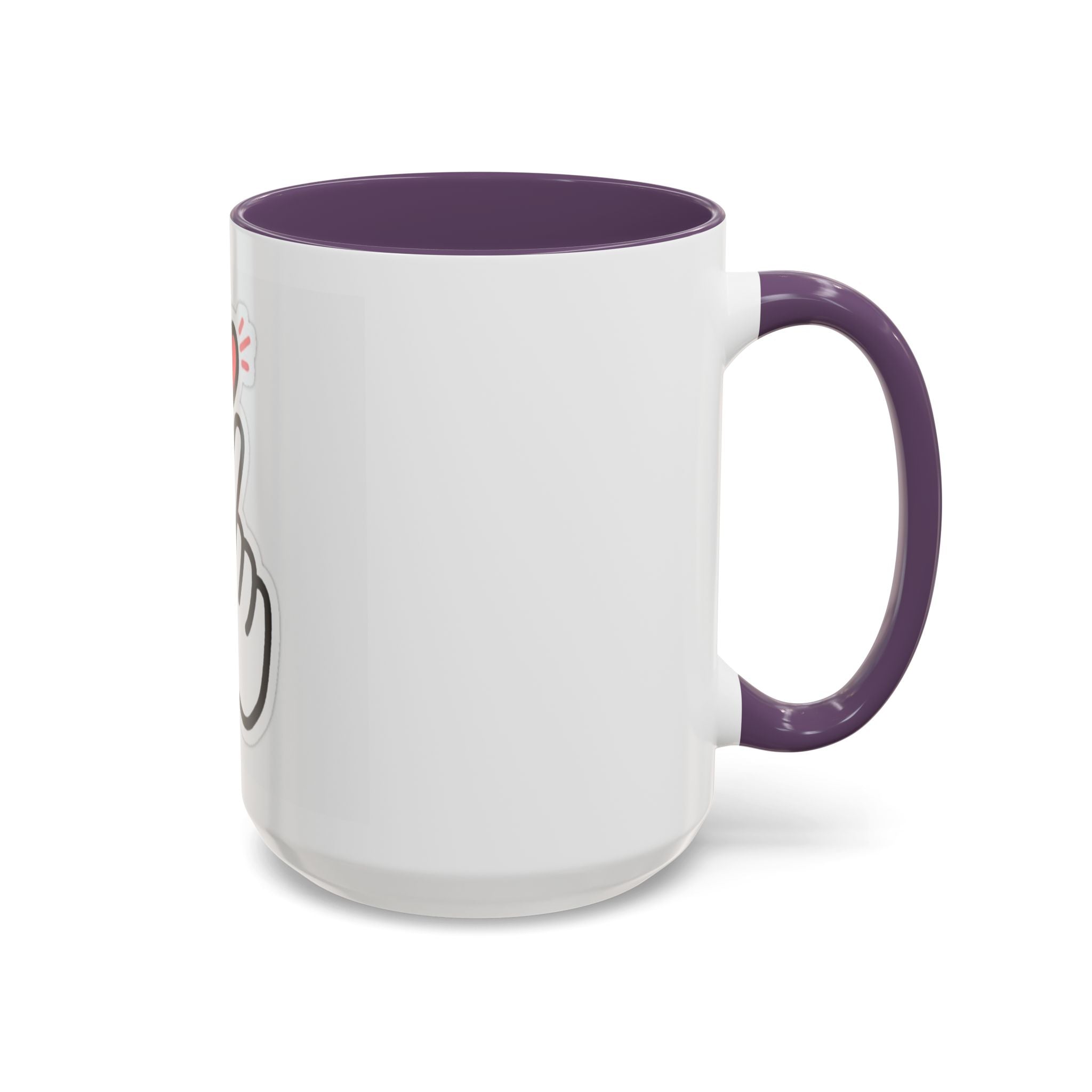 Love Gesture Accent Coffee Mug - Cute 11oz & 15oz Coffee Cup for Gifts