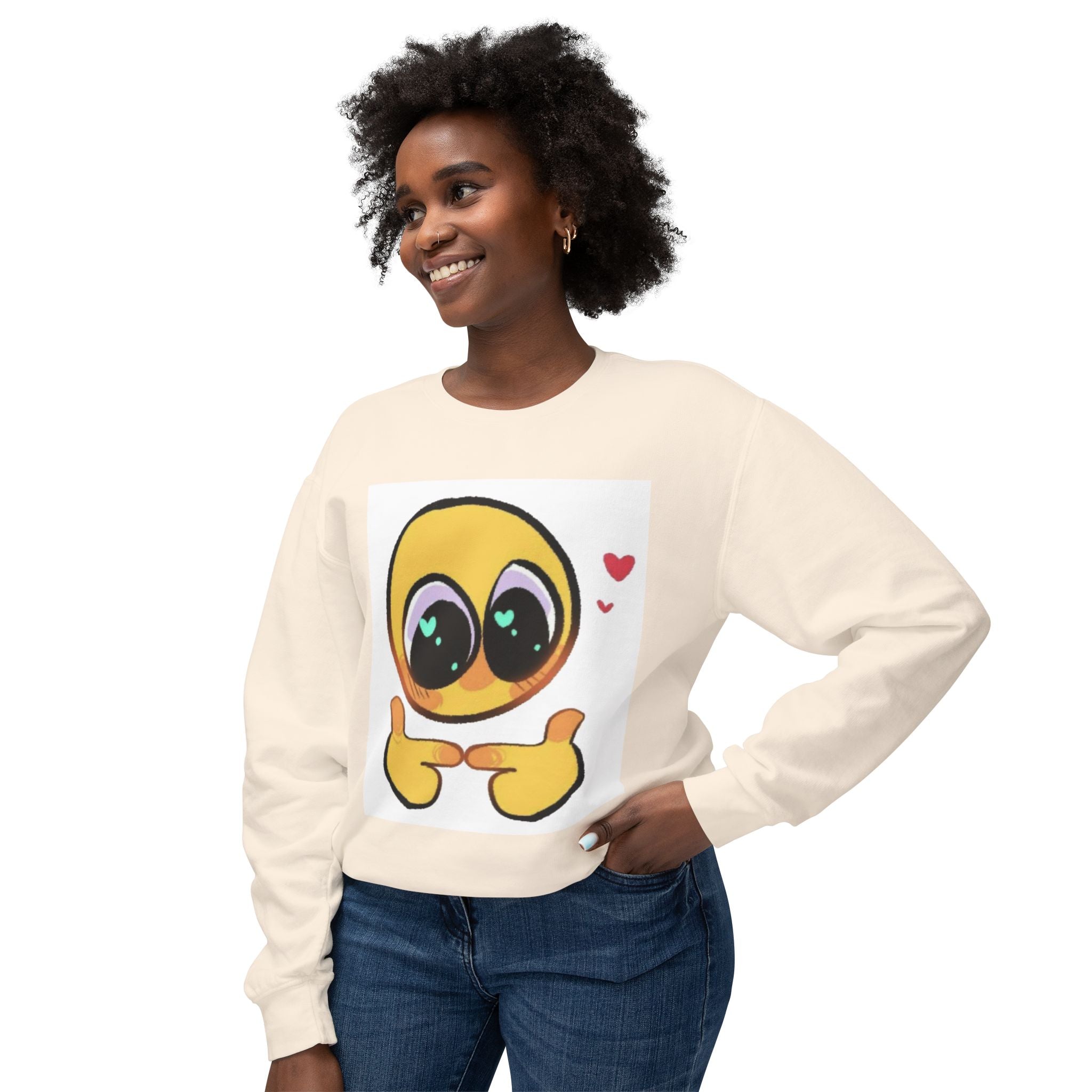 Cute Emoji Unisex Crewneck Sweatshirt - Perfect for Casual Wear and Gifts