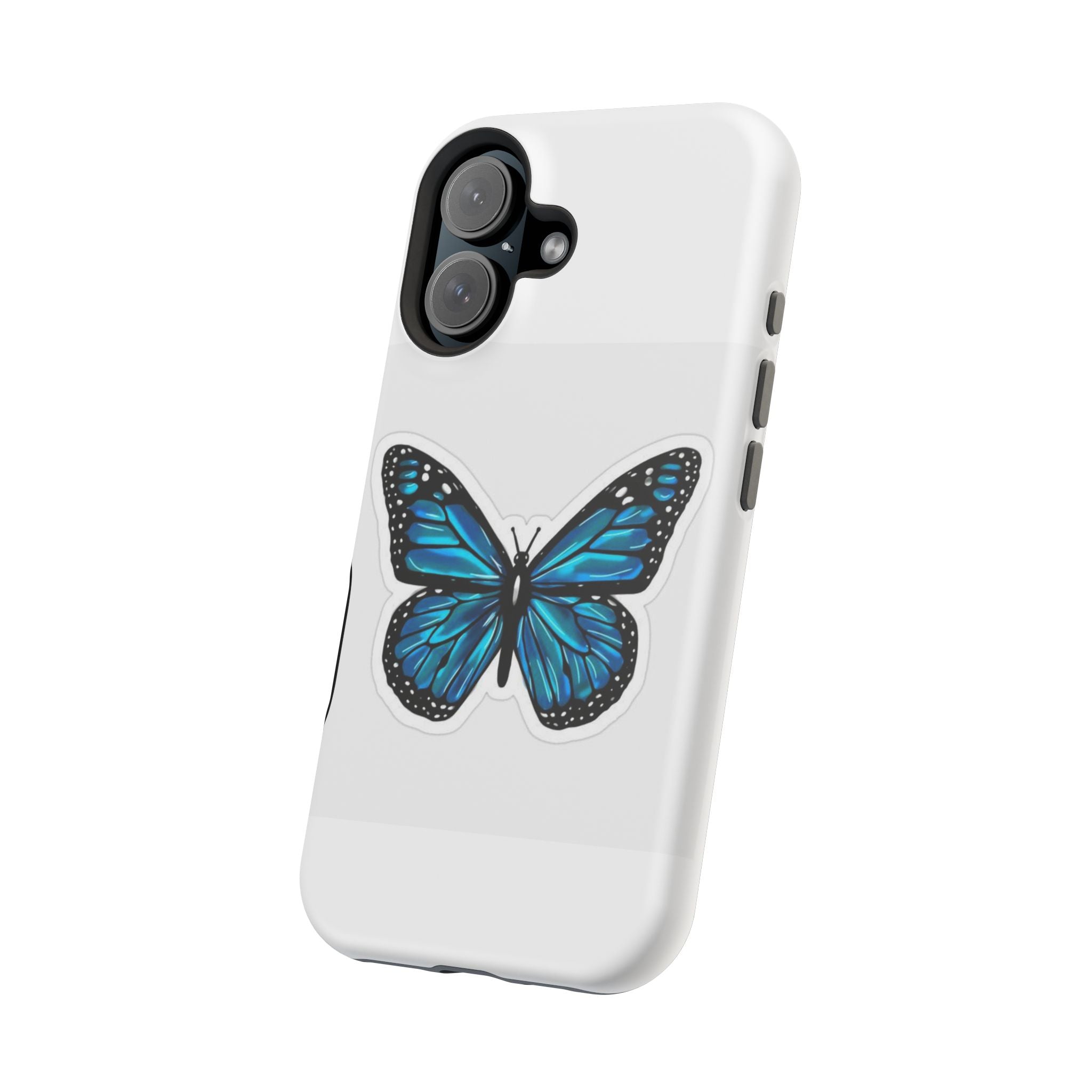 Blue Butterfly Magnetic Tough Case - Stylish Protection for Phone Lovers