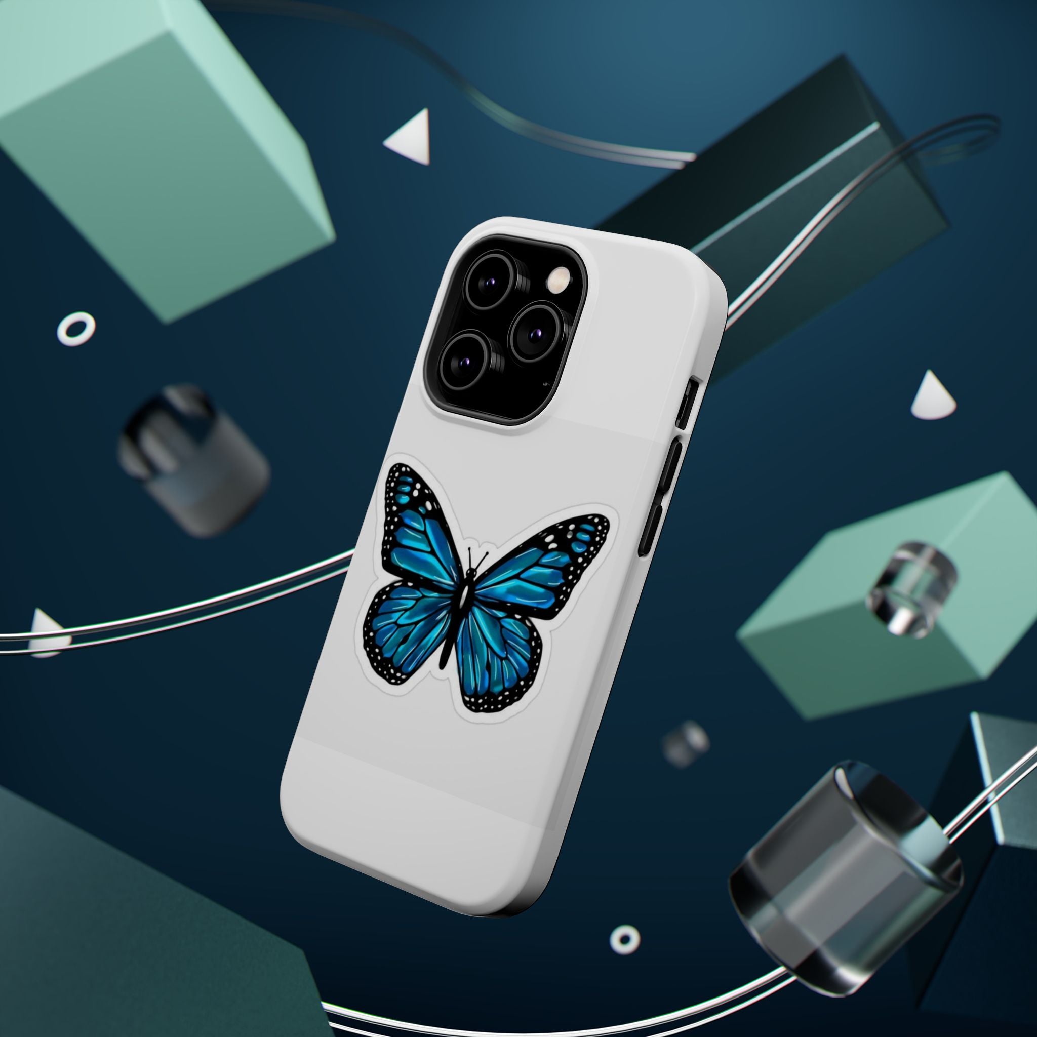 Blue Butterfly Magnetic Tough Case - Stylish Protection for Phone Lovers