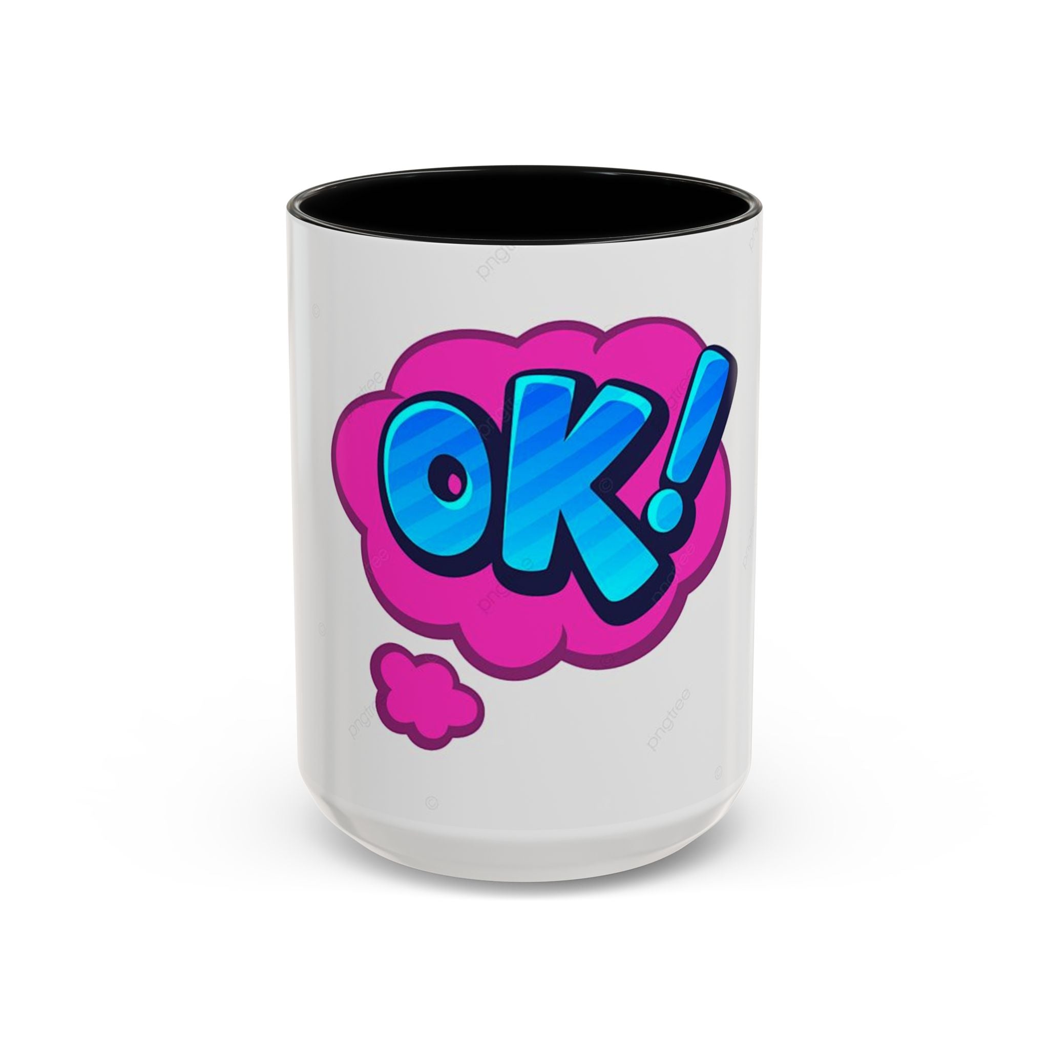 Colorful OK! Accent Coffee Mug - Fun and Inspirational Drinkware