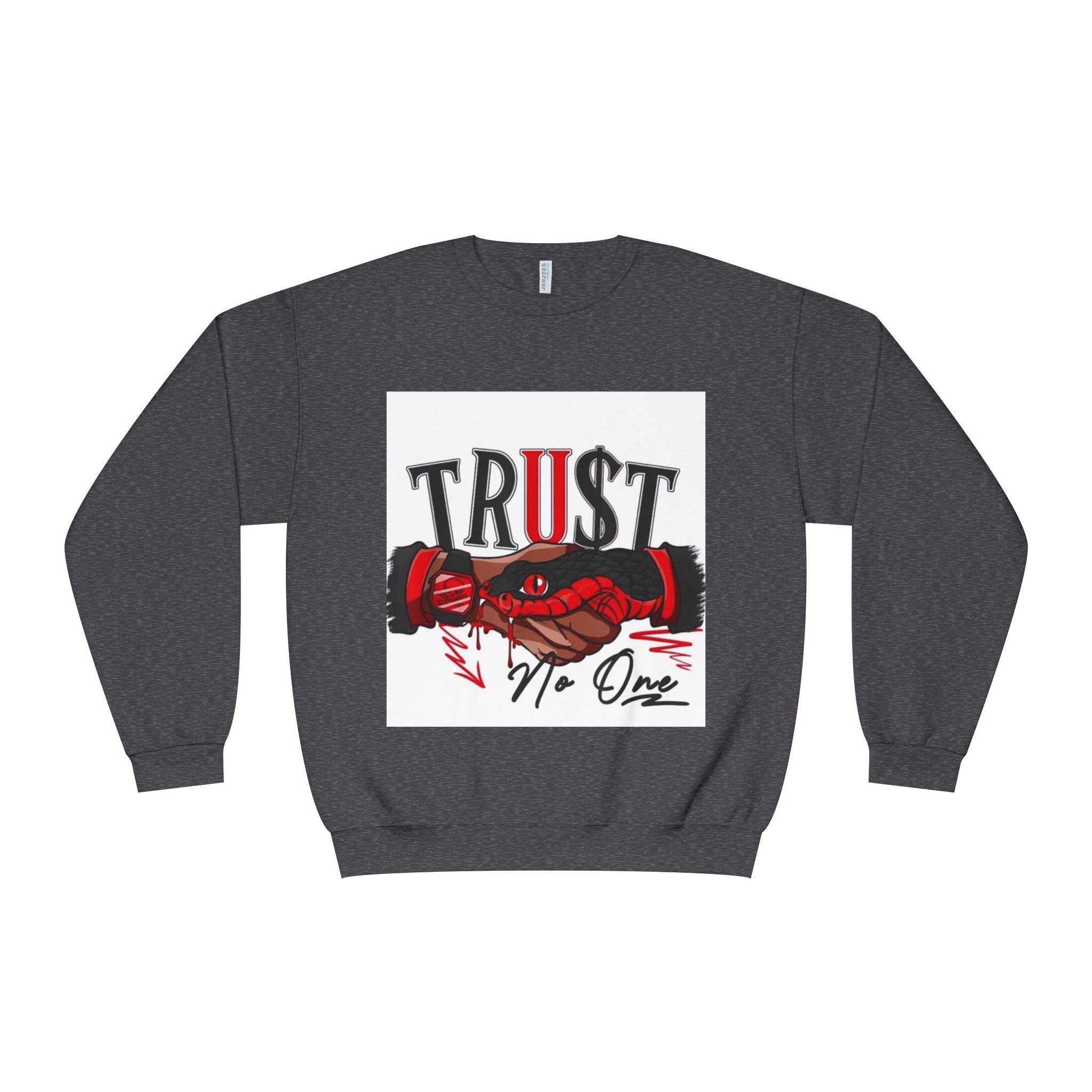 Trust No One Crewneck Sweatshirt - Unisex Graphic Pullover