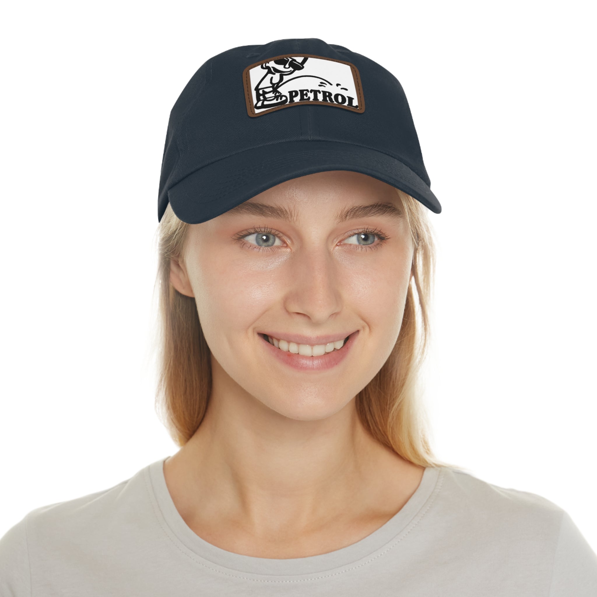 Fun Petrol Dad Hat with Leather Patch - Casual Style for Car Lovers