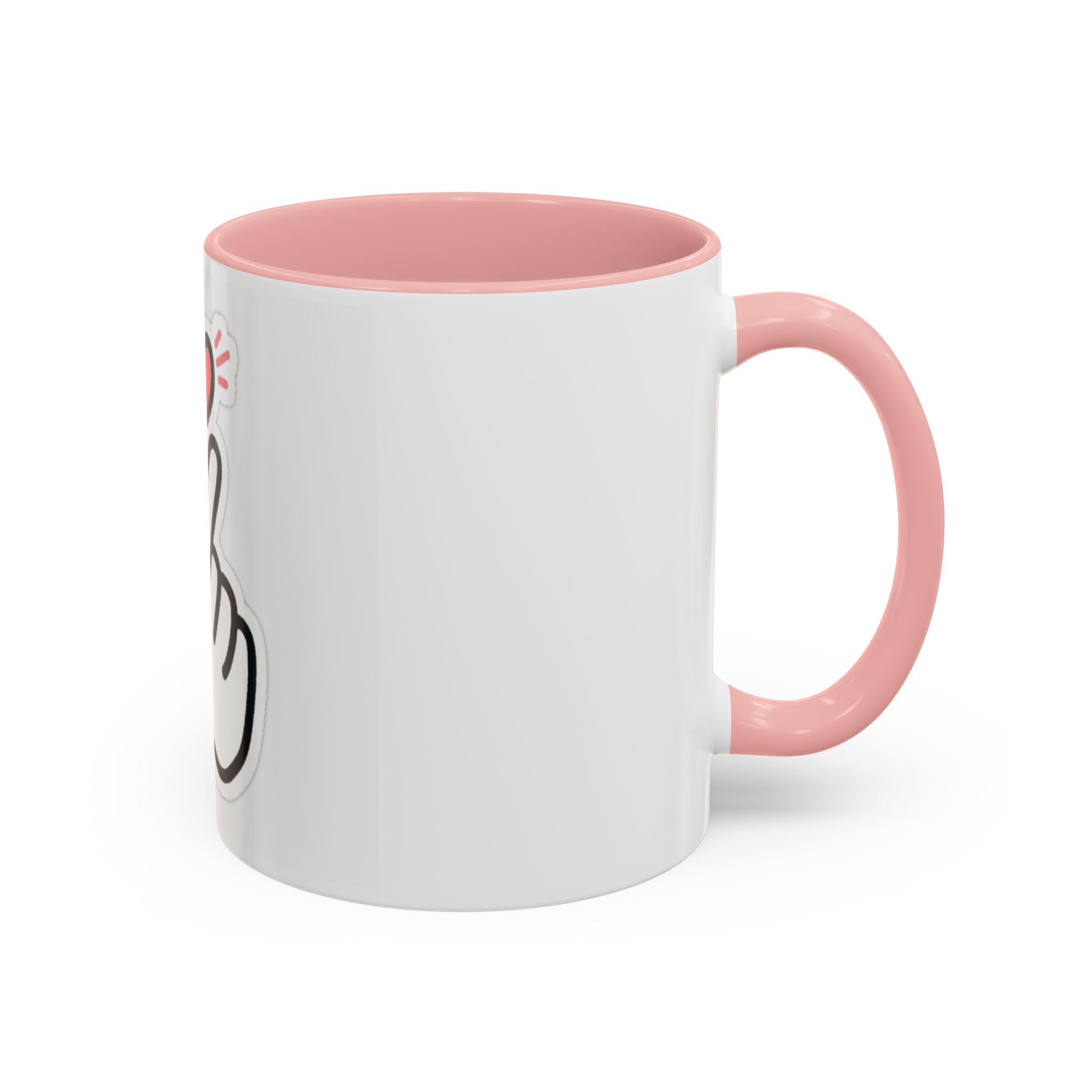 Love Gesture Accent Coffee Mug - Cute 11oz & 15oz Coffee Cup for Gifts