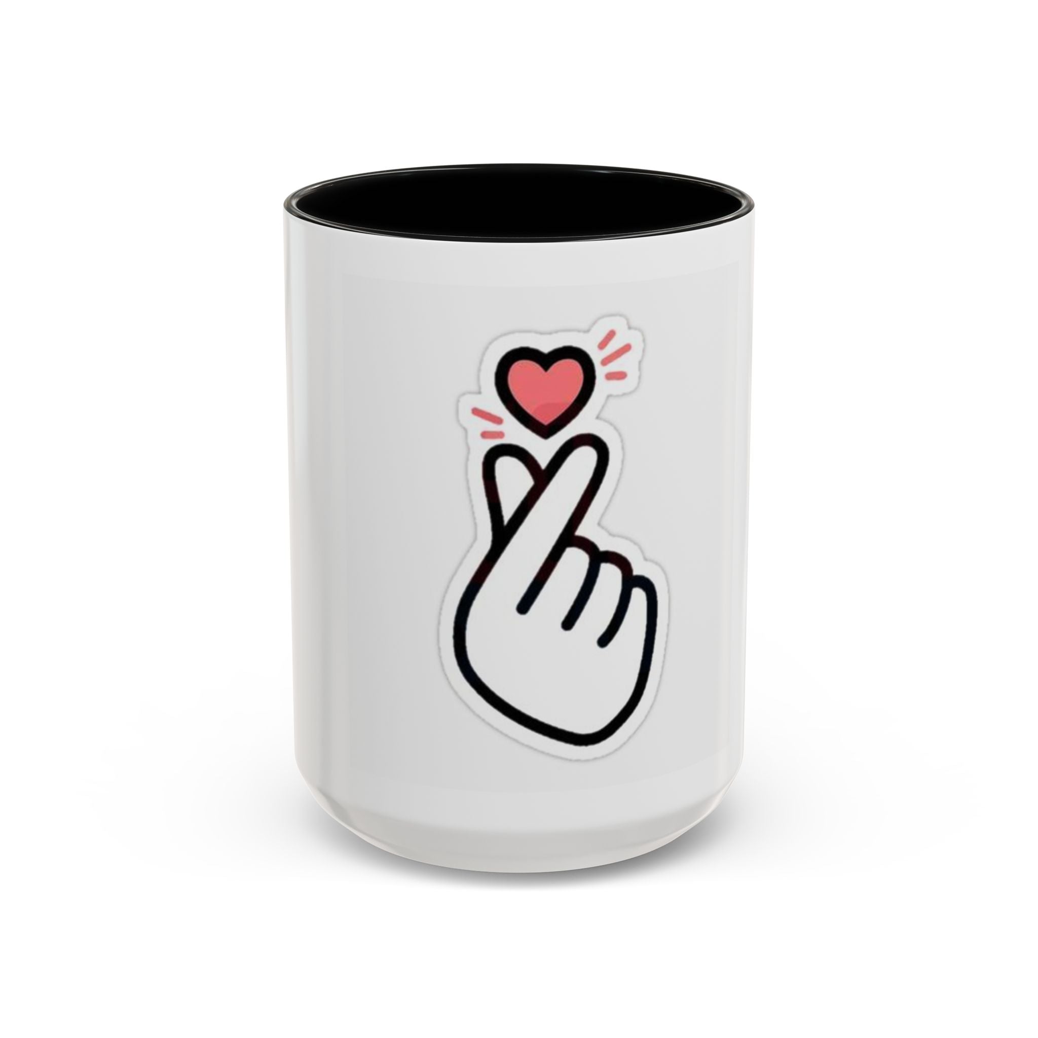 Love Gesture Accent Coffee Mug - Cute 11oz & 15oz Coffee Cup for Gifts