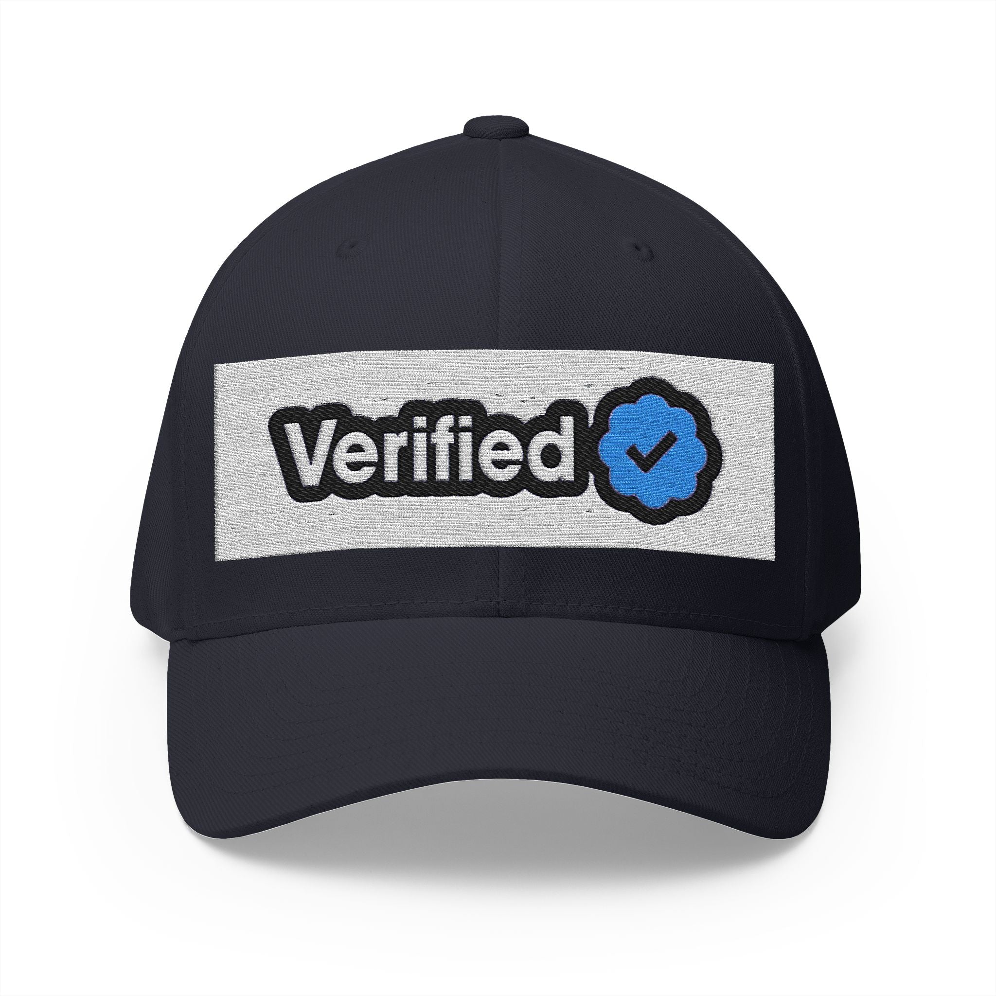 Verified Embroidered Cap - Stylish Closed-Back Hat for Casual Wear